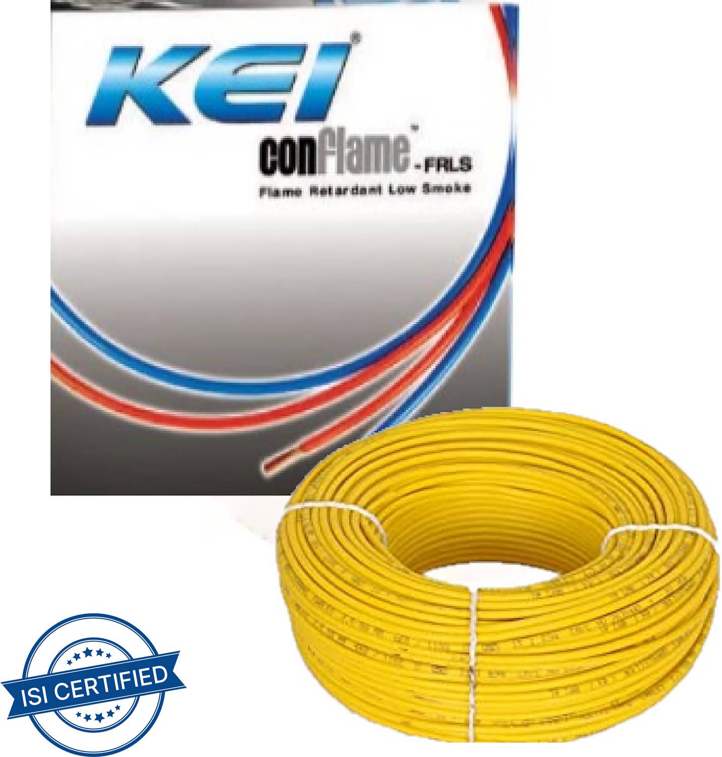 KEI CABLES FR-LS PVC 4 sq/mm Yellow 90 m Wire Price in India - Buy
