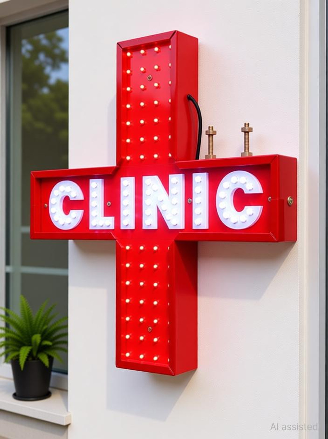 Image of Jagannath arts PIXEL LED SIGN BOARD FOR CLINIC FLASHING-18 X 18STORELED LED Display