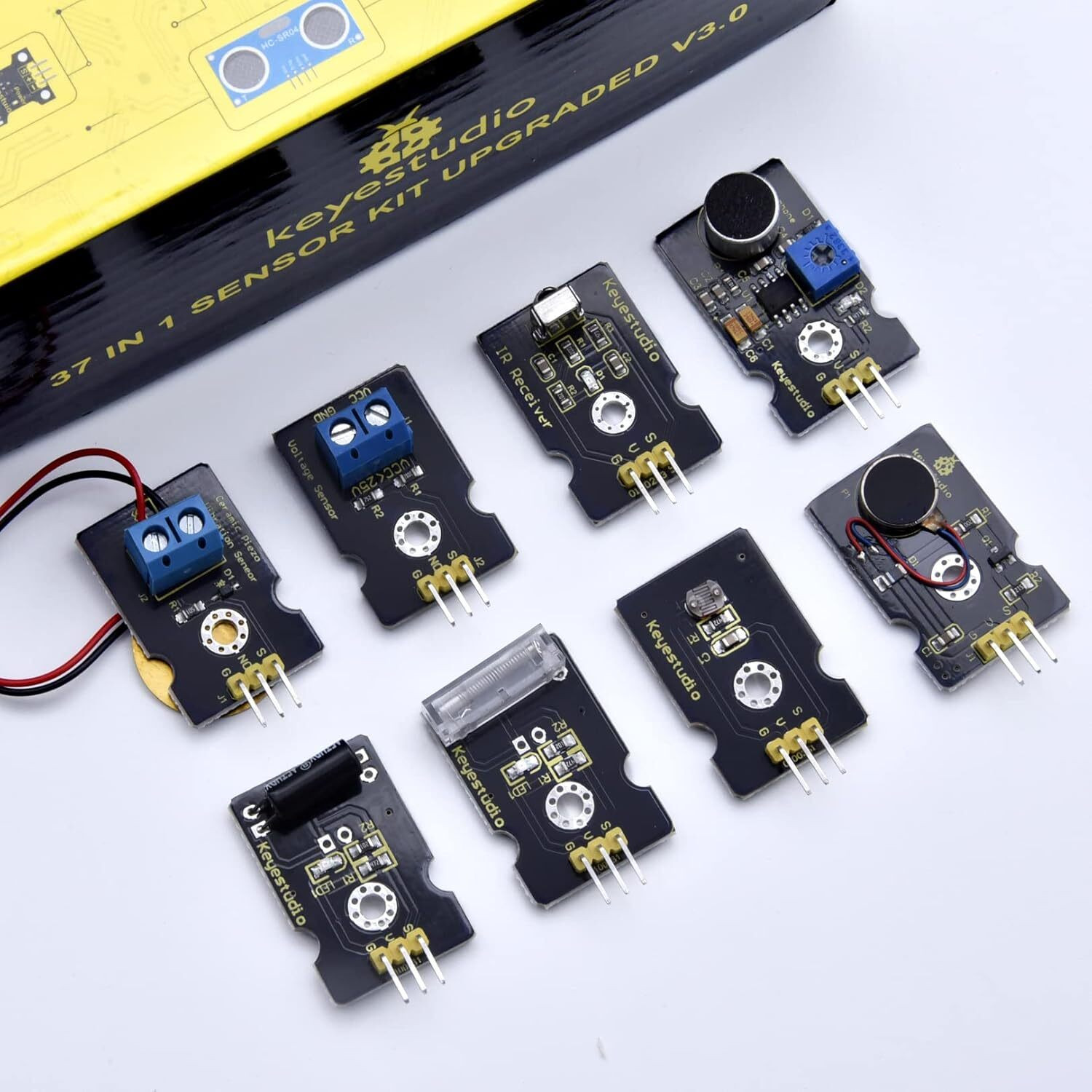 Image of SG Flash PREMIUM 37 in 1 Sensor Kit Compatible with Arduino | Ultimate Sensor Module kit Electronic Components Electronic Hobby Kit