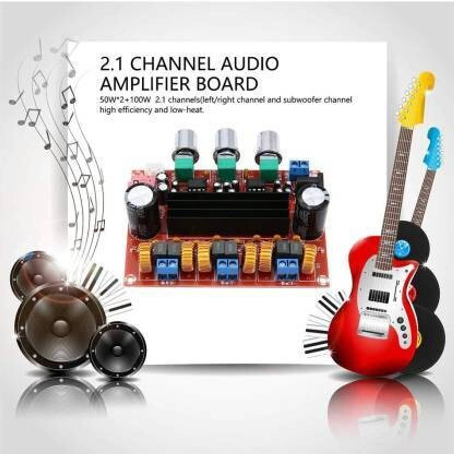 DHRUV-PRO TPA3116D2 50Wx2+100W 2.1 Channel Class D Digital Subwoofer - Image 5
