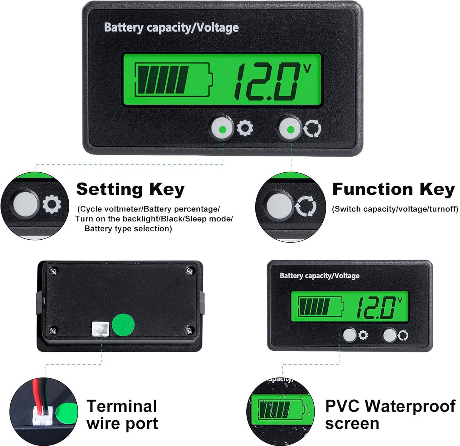 Image of HouseOfCommon PREMIUM Lcd Battery Capacity Indicator Voltmeter Voltage Probe and Tester Electronic Hobby Kit