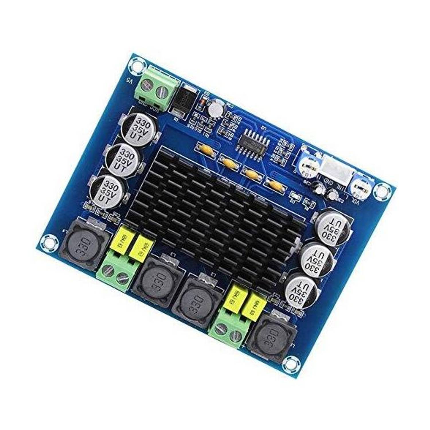 DHRUV-PRO Audio Amplifier TPA3116D2 Dual Channel Board XH-M543, DC12-26V 2x120W DIY Module Electronic Components Electronic Hobby Kit - Image 1
