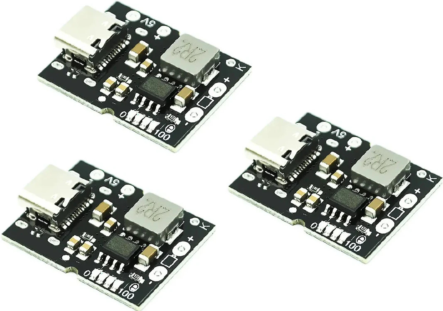 Image of EASTRA PACK OF 3 5V2A Booster module High precision Type-C Electronic Components Electronic Hobby Kit