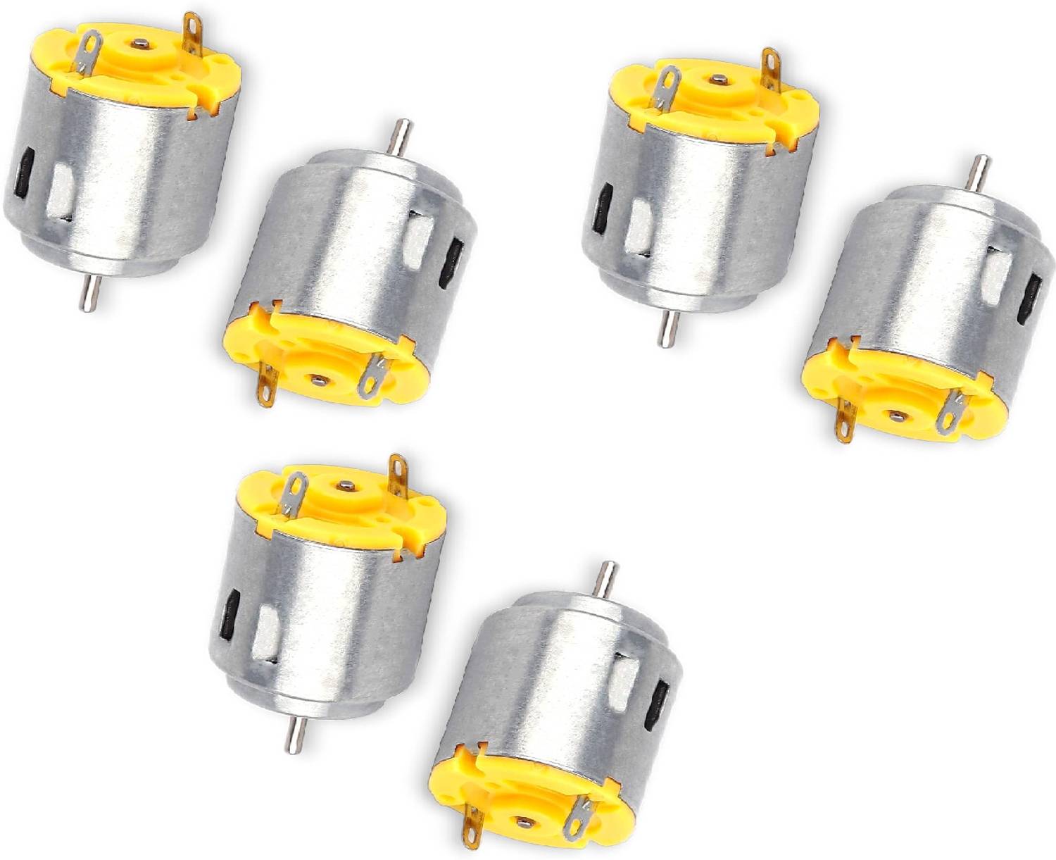 EASTRA PACK OF 6 DC 5V Motor for Programming Board DIY Smart Car Power Supply Electronic Hobby Kit