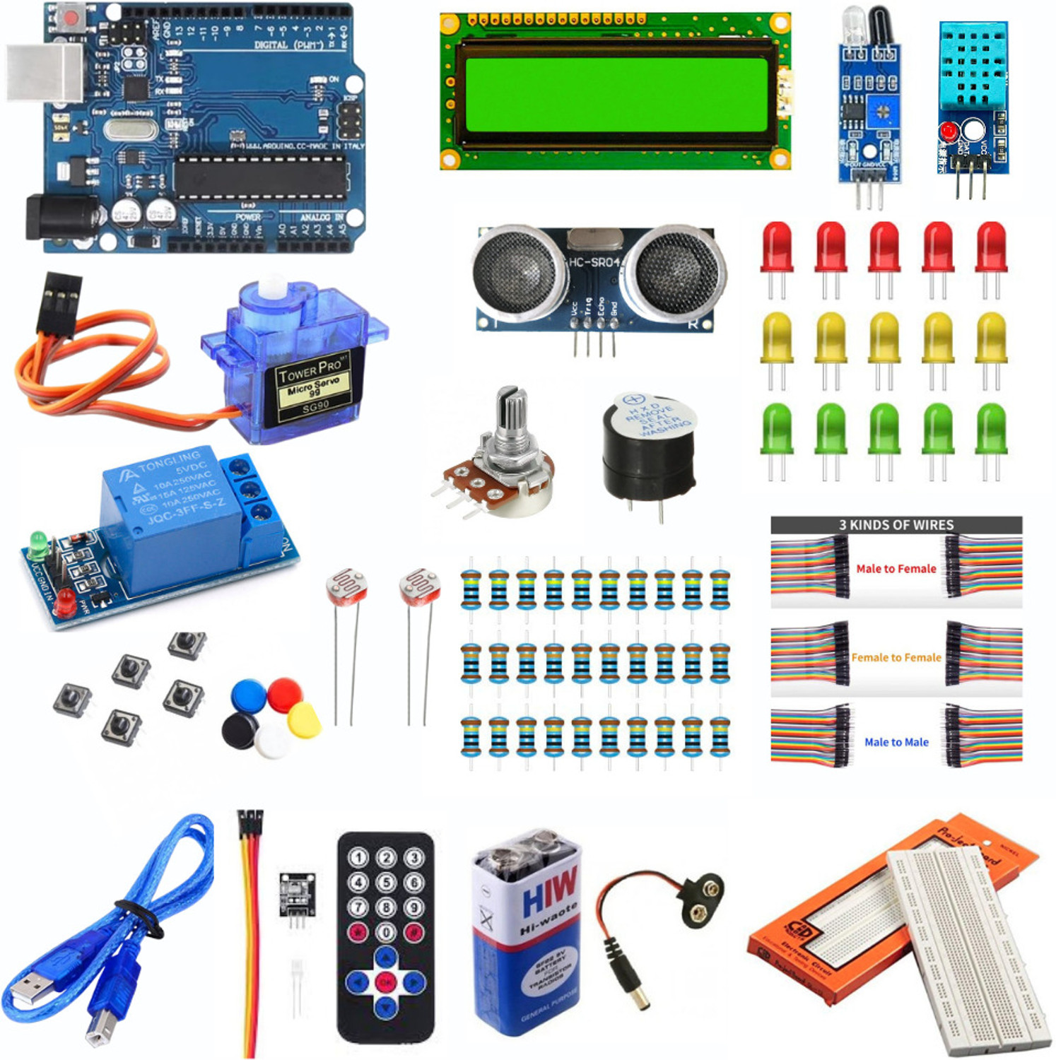 Image of SHEKTRONIX Arduino Starter Kit - Beginner Learning Kit (30+ Projects) Electronic Components Electronic Hobby Kit