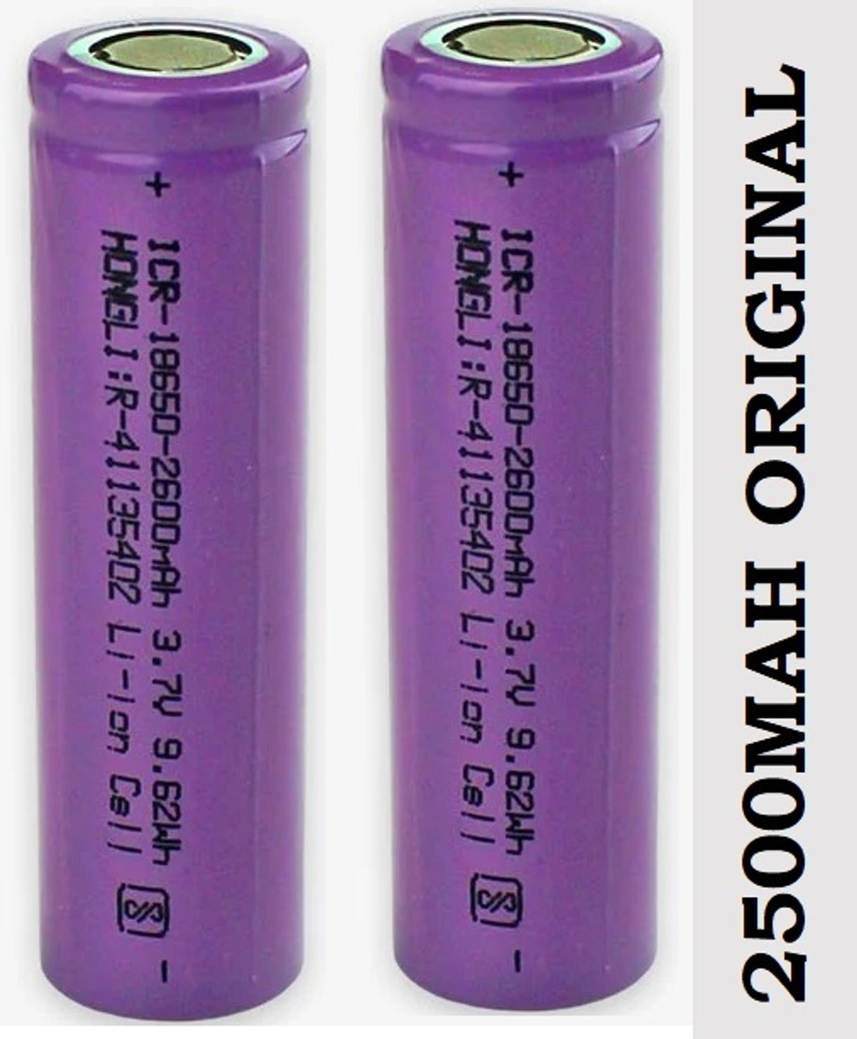 Image of SG Flash 2 PCS 18650 Li-ion Rechargeable 2500mAh Lithium 42 GRAMS EACH Alternative Energy Electronic Hobby Kit