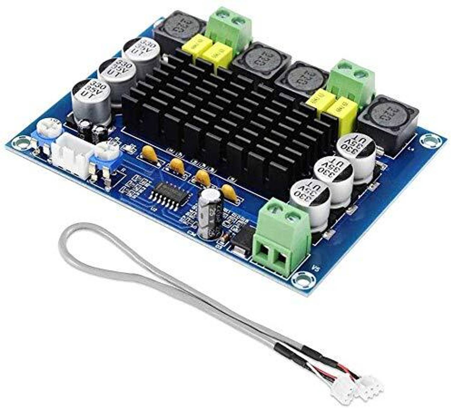 DHRUV-PRO Audio Amplifier TPA3116D2 Dual Channel Board XH-M543, DC12-26V 2x120W DIY Module Electronic Components Electronic Hobby Kit - Image 3