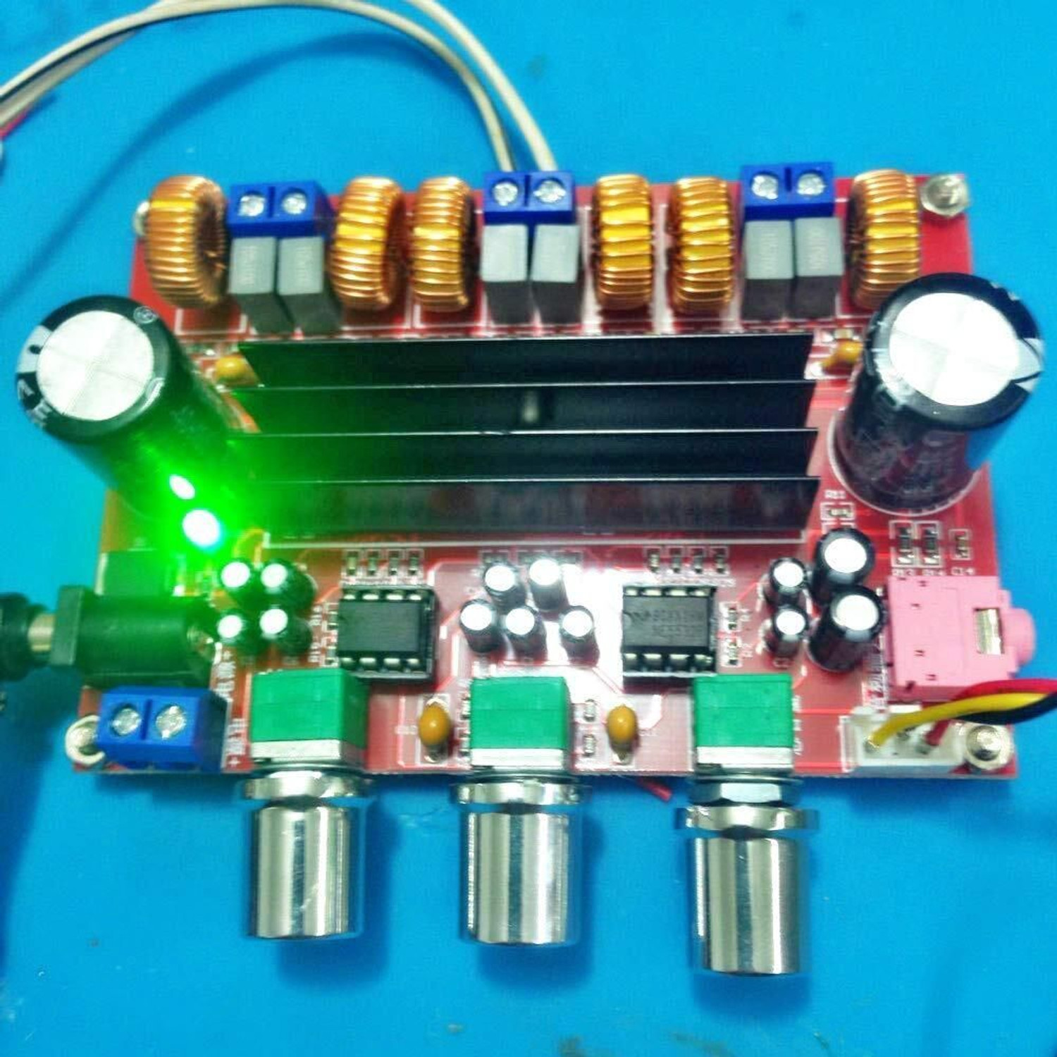 Image of CocksComb TPA3116D2 Dual Channel Digital Audio Amplifier Board - 50W+50W Stereo Sound Recorder and Sound Circuit Electronic Hobby Kit