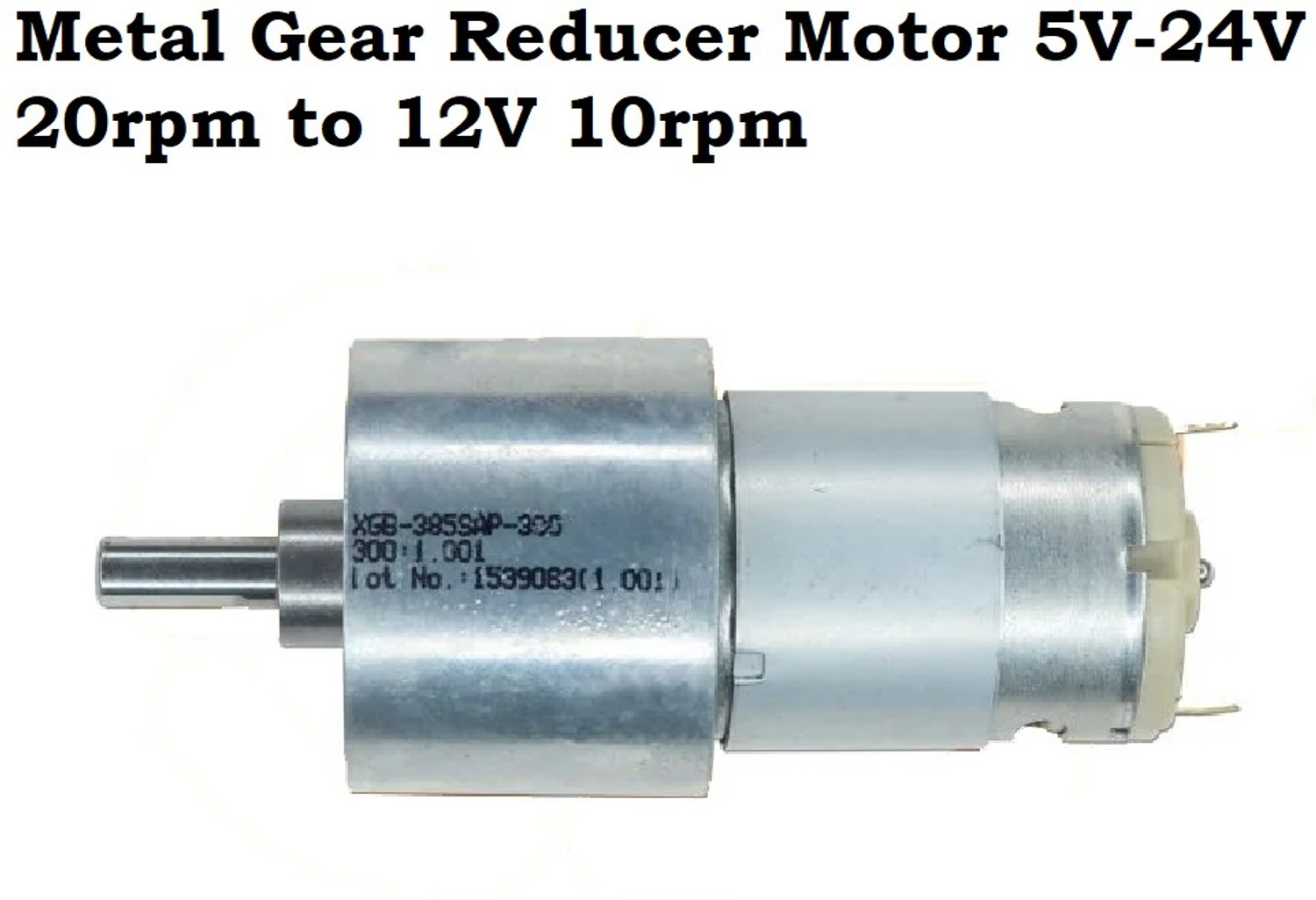 Image of 3REE Metal Gear Reducer Motor 5V-24V 20rpm to 12V 10rpm Motor Control Electronic Hobby Kit