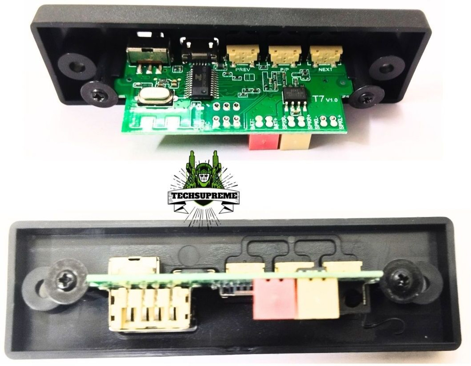 Image of TechSupreme BLUETOOTH MODULE WITH MIC SLOT , TWO 5 WATT SEPAKER OUTPUT , SD CARD A2 Electronic Components Electronic Hobby Kit