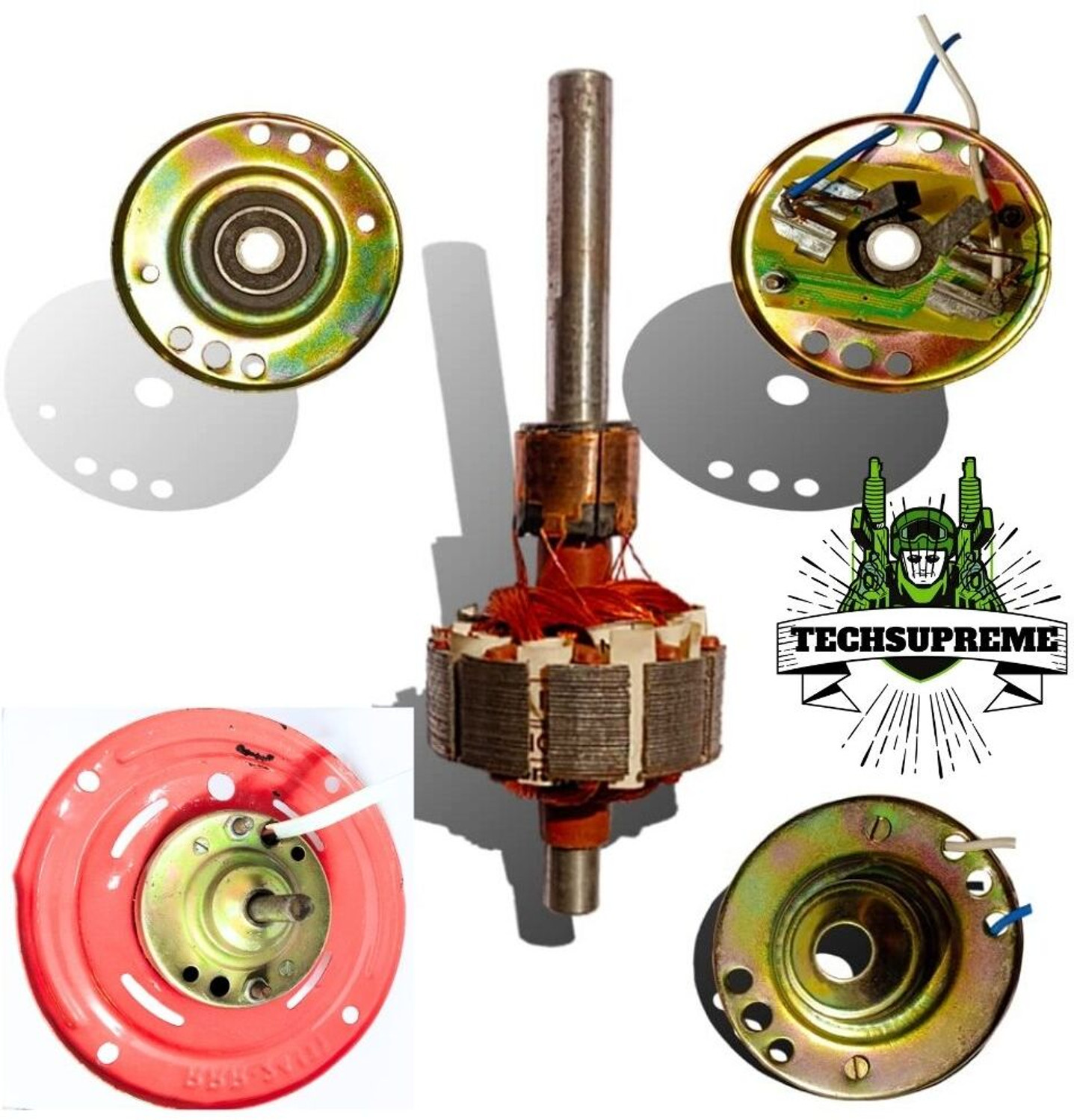 Image of TechSupreme 12 Volt DC Motor For Solar Fan Cooler High Power 3amp Big Motor For Projects A8 Electronic Components Electronic Hobby Kit