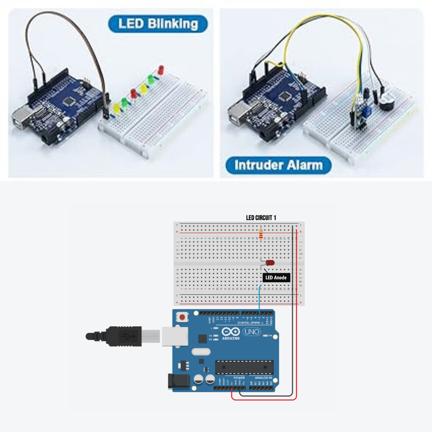 Image of SHEKTRONIX Arduino Starter Kit - Beginner Learning Kit (30+ Projects) Electronic Components Electronic Hobby Kit