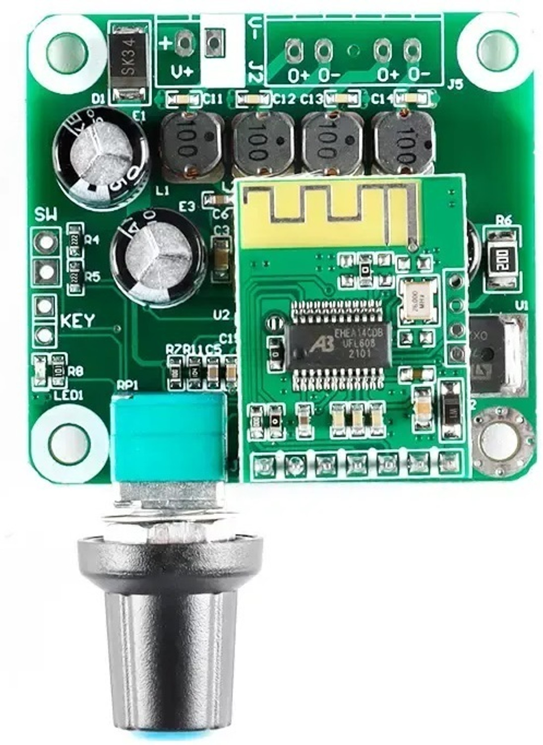 Image of SG Flash SG TPA3110 15Wx2 Digital Amplifier Board Audio Stereo Bluetooth 4.2 Output Electronic Components Electronic Hobby Kit