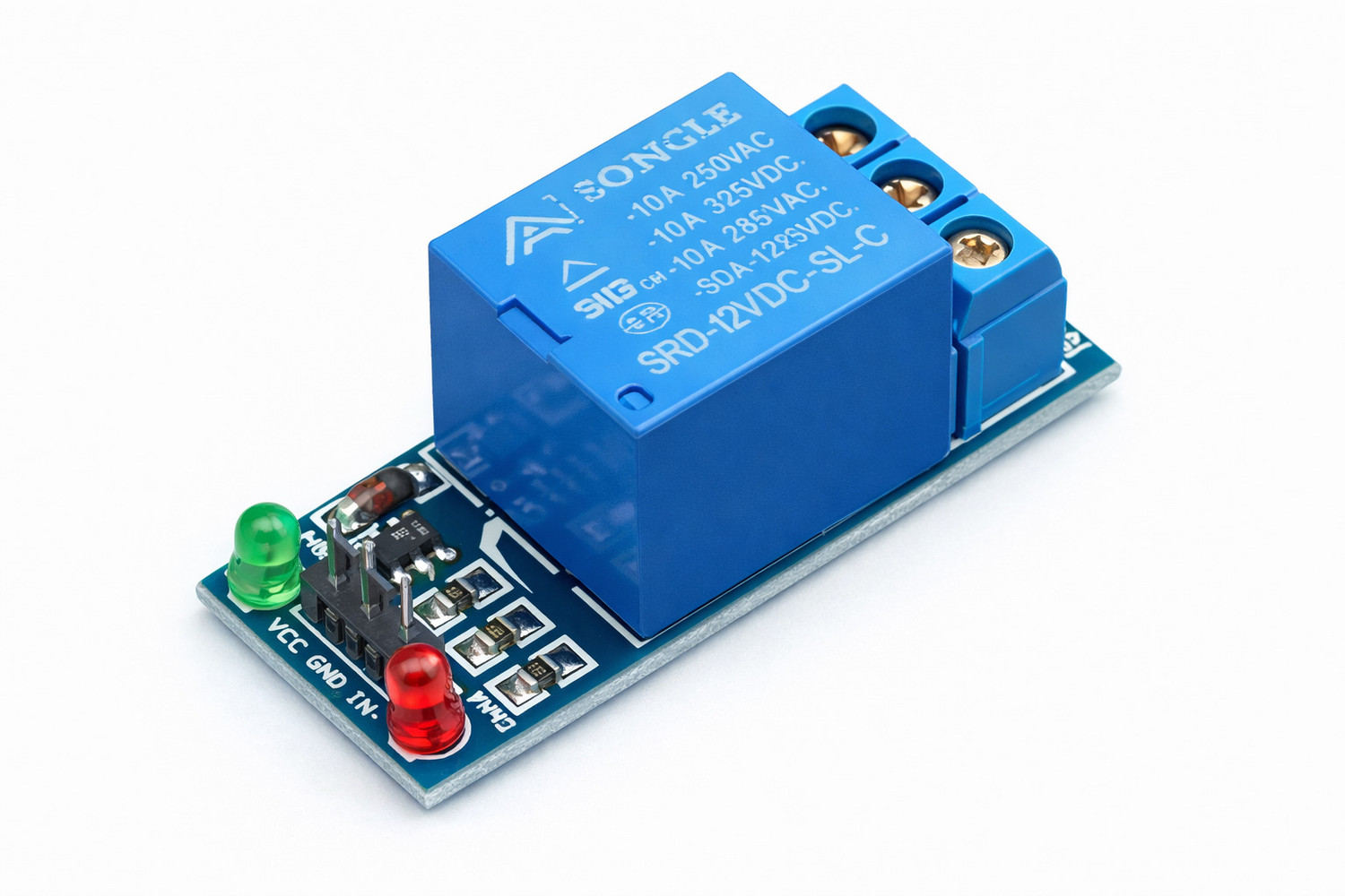 Image of Tinkro 5v Relay Module for Arduino ARM PIC AVR MCU 5V Indicator Light LED 1Relay Module Electronic Components Electronic Hobby Kit