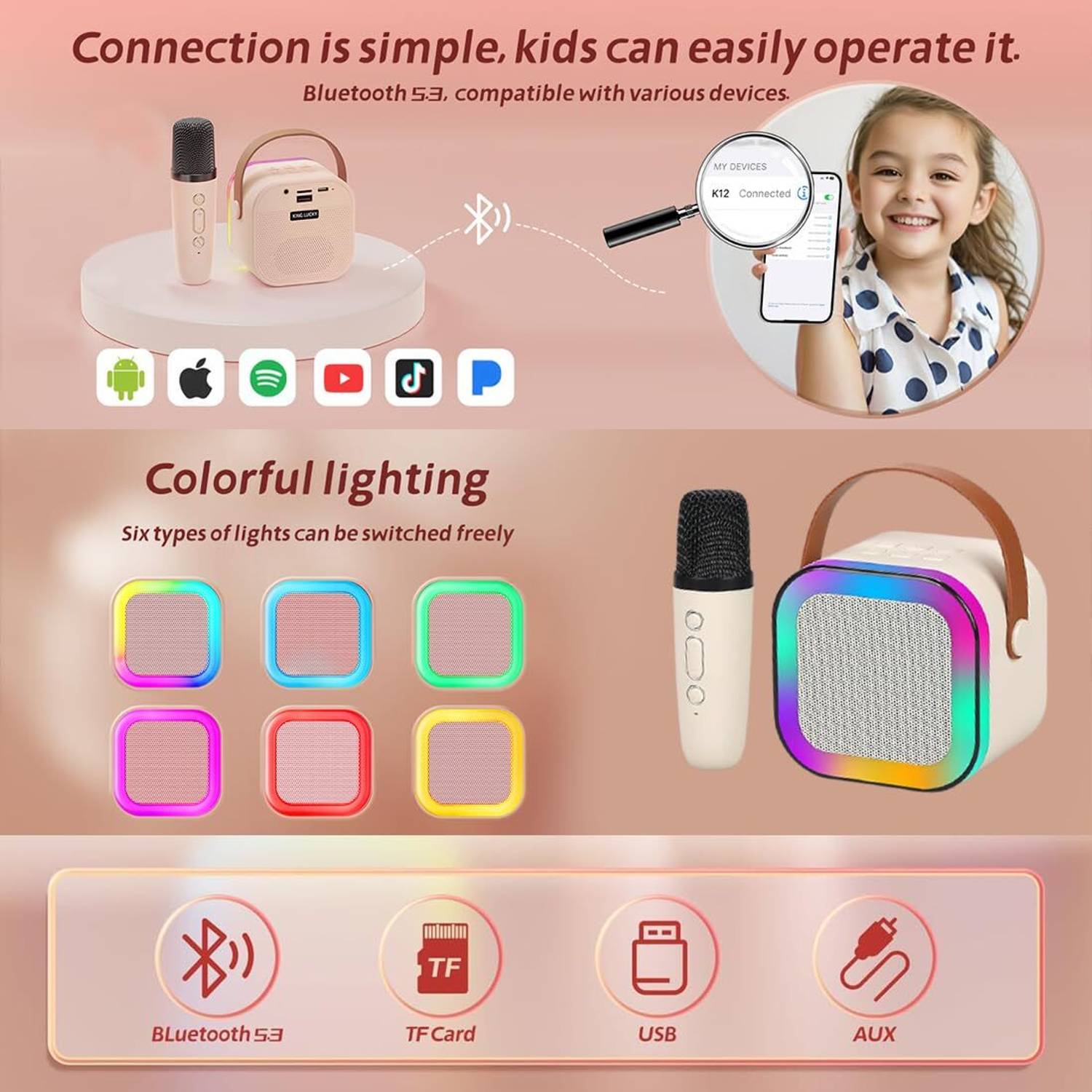 VRTREND K12 Mini Karaoke Toy Speaker - Image 3