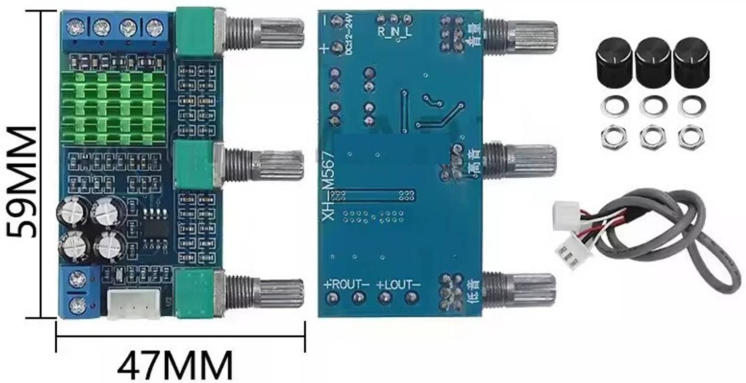 HouseOfCommon TPA3116D2 12-24V 2X80W Audio Amplifier - Image 4