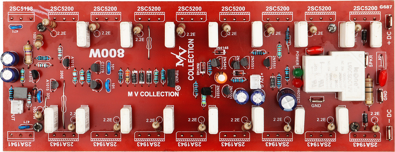 Image of M V COLLECTION 800 WATT MONO WITH SPEAKER PROTECTION 25C5200 PROFESSIONAL AMPLIFIER BOARD Electronic Components Electronic Hobby Kit