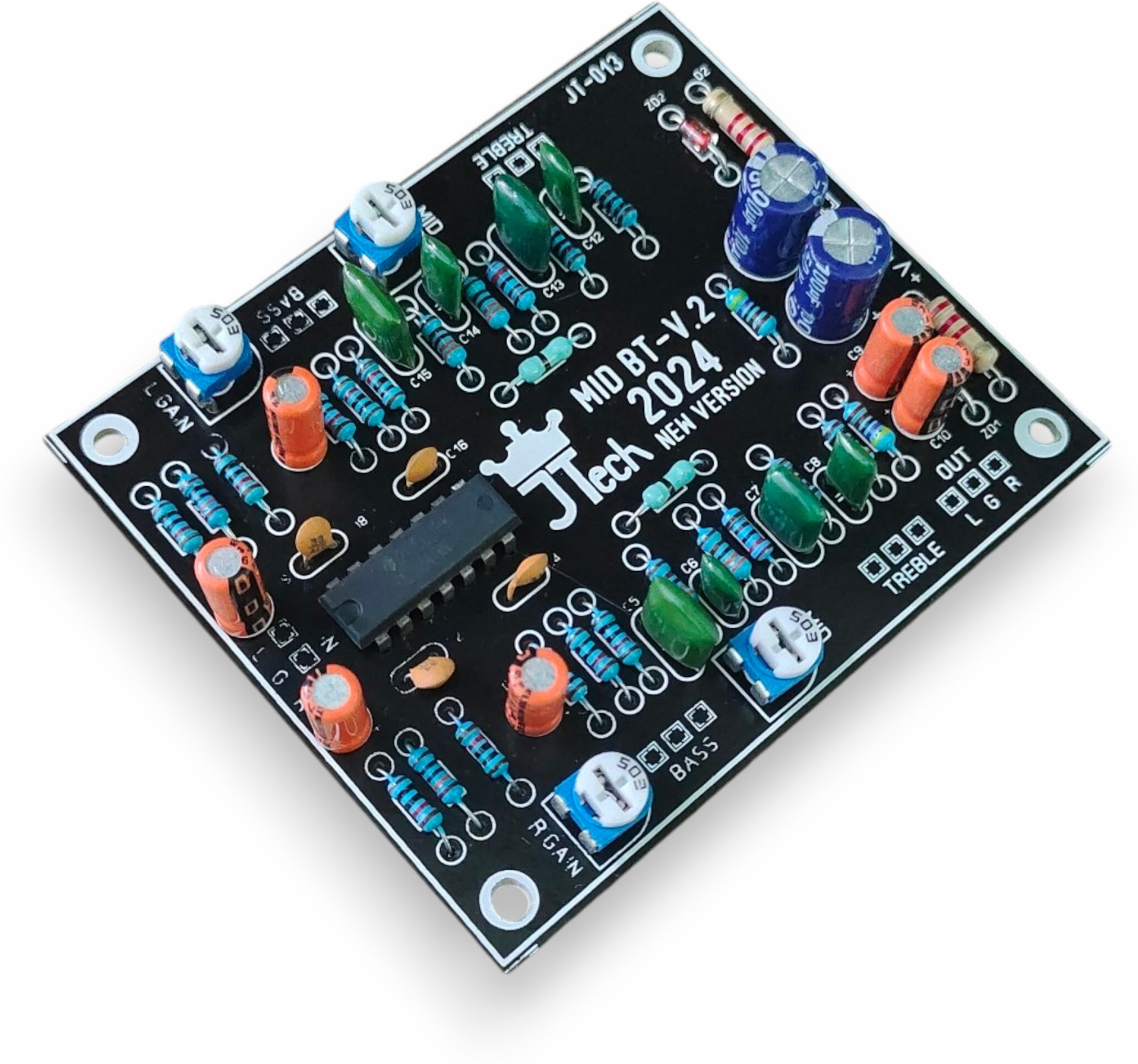 Image of JTECH Mid-BT Bass Treble Board,Voice & Music GainControl inbuilt,DC15vTo40vDual Supply Electronic Components Electronic Hobby Kit