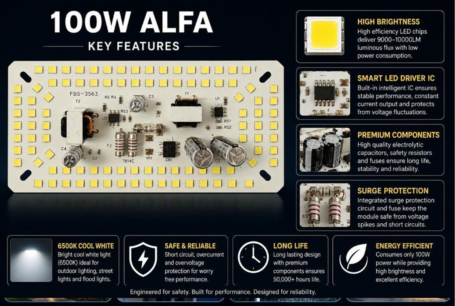 Image of SG Flash HIGH QUALITY 100W ALFA (pack of 5) Electronic Components Electronic Hobby Kit