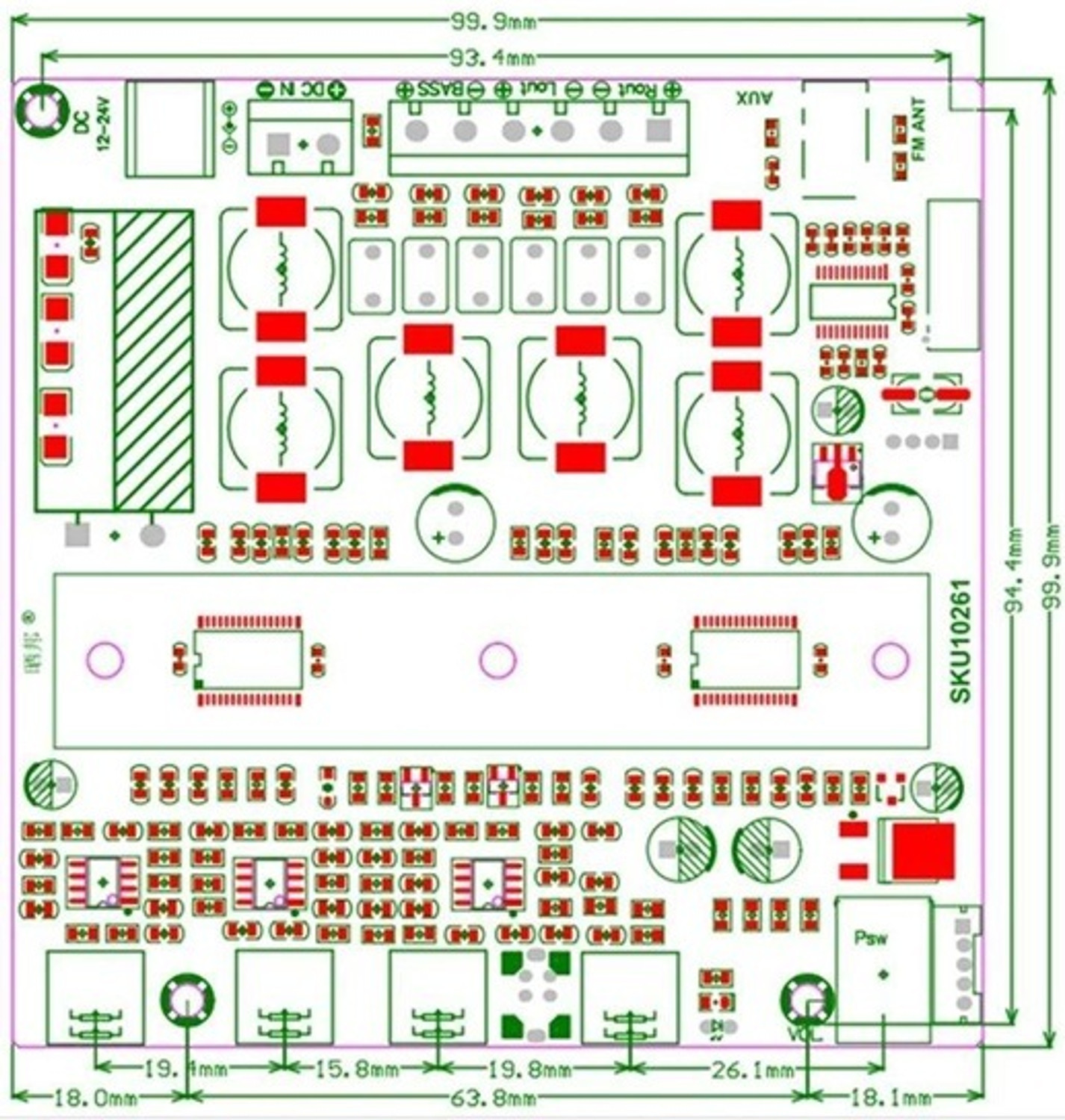 Image of EASTRA CA-3169B Power Amplifier Board Electronic Components Electronic Hobby Kit