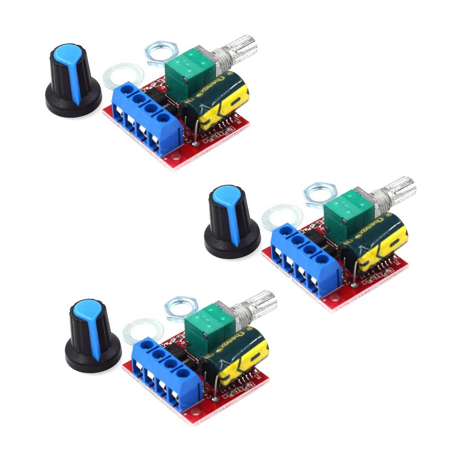 EASTRA PACK OF 3 Mini DC Motor PWM Speed Controller Switch Module Power Supply Electronic Hobby Kit