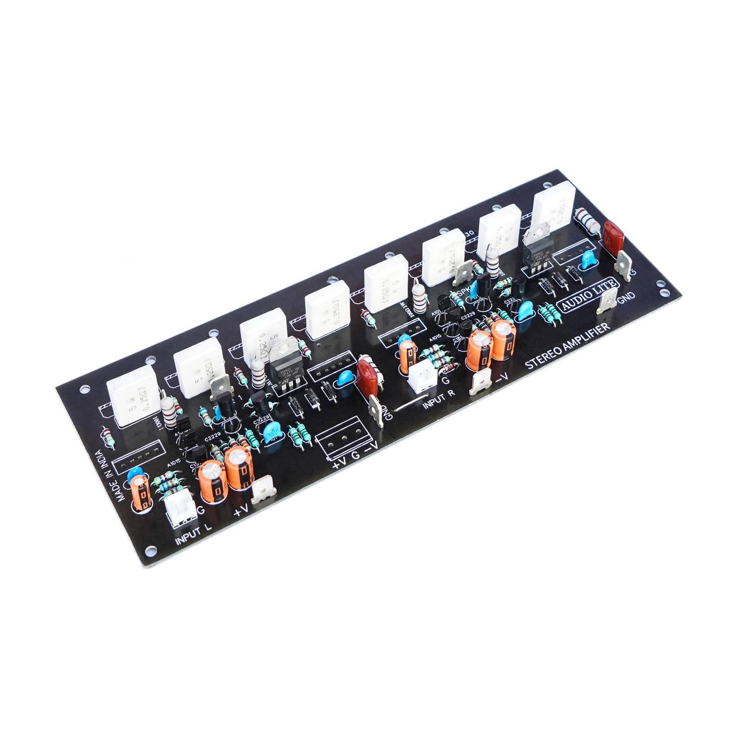 AUDIO LITE 200+200 Watt RMS Stereo Amplifier Board for 2SC5200 + 2SA1943 Sound Recorder and Sound Circuit Electronic Hobby Kit