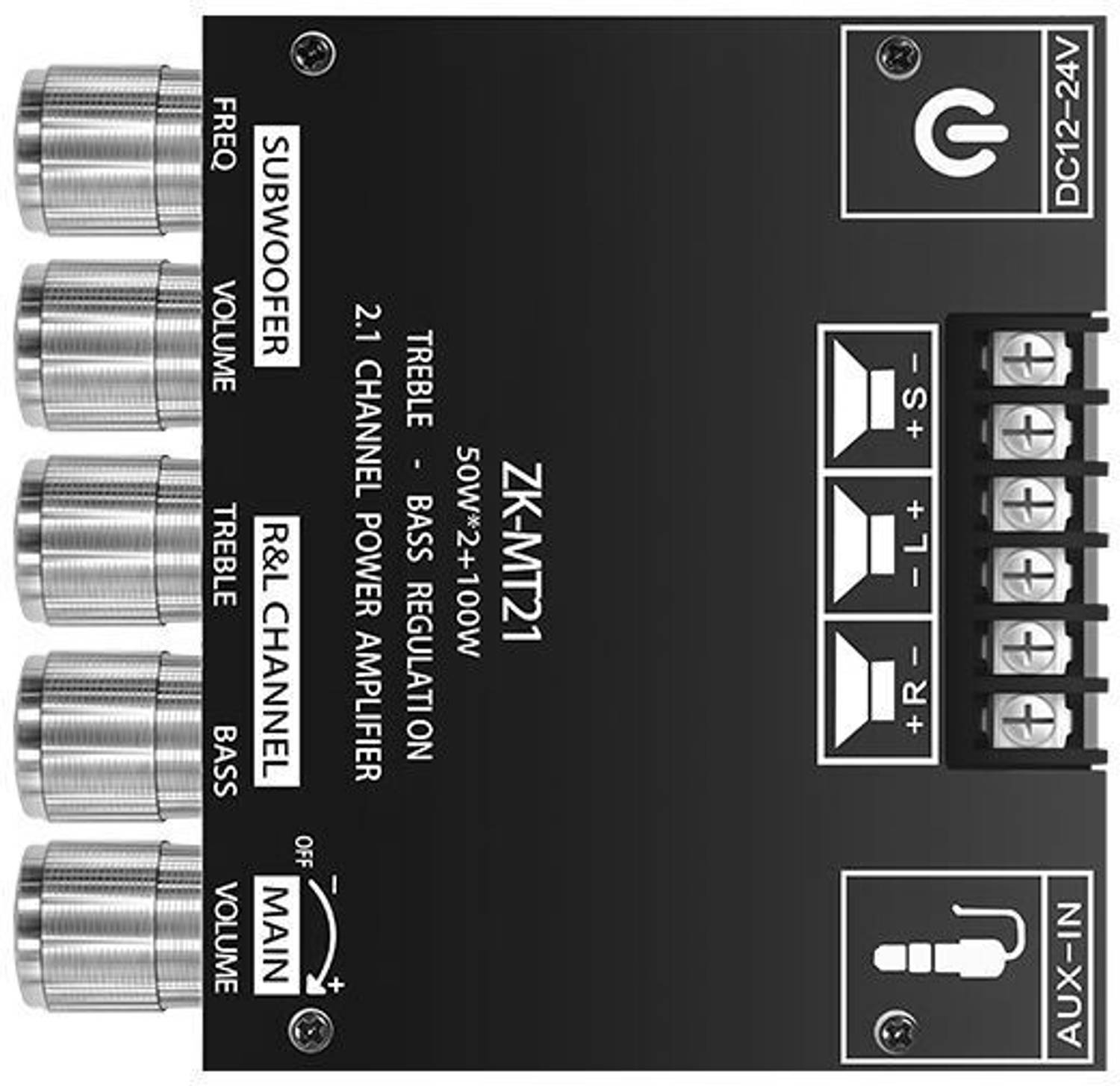 IOTaudios ZK-MT21 50W*2+100W Bluetooth Amplifier - Image 2