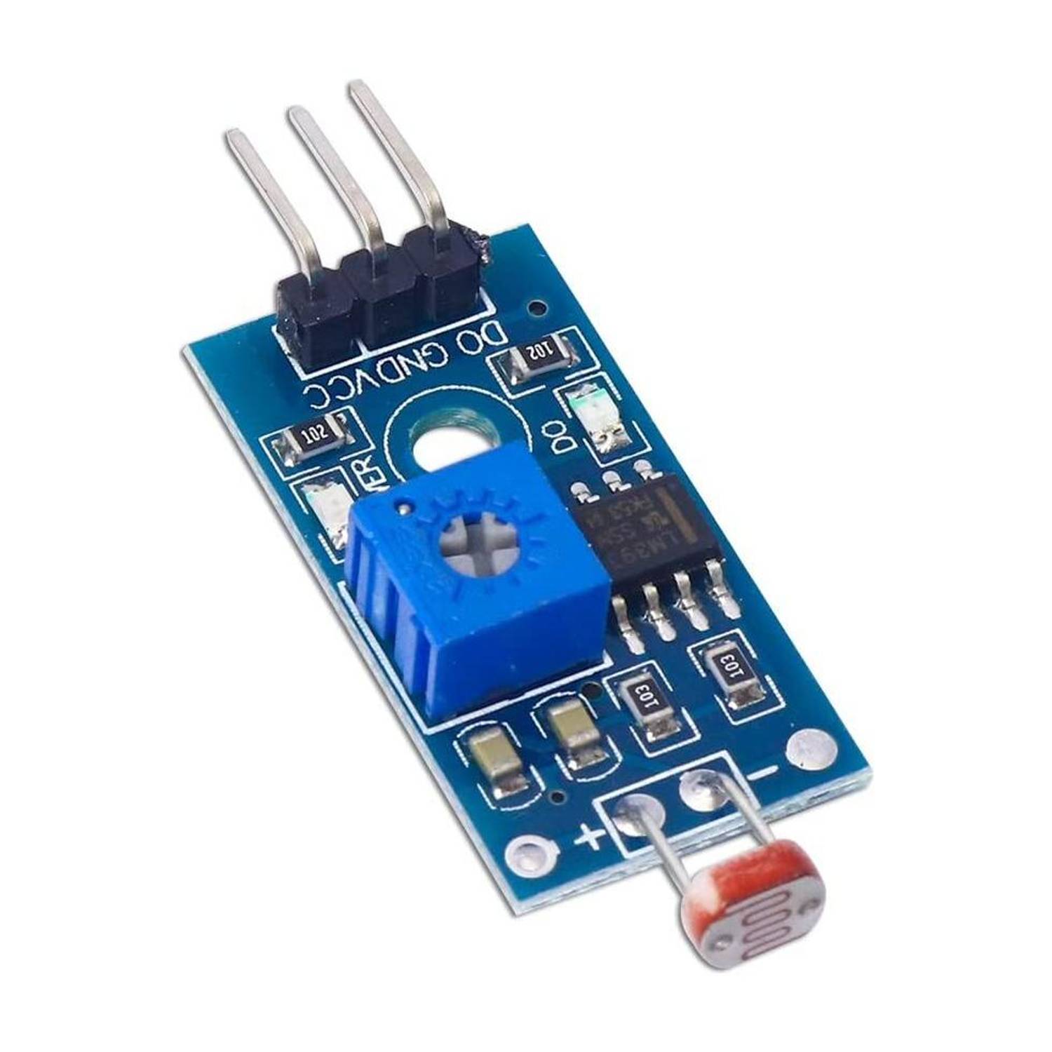 A2ZSMART LM393 Photosensitive Light Dependent Resistor (LDR) Sensor Module (PACK OF 1) Electronic Components Electronic Hobby Kit