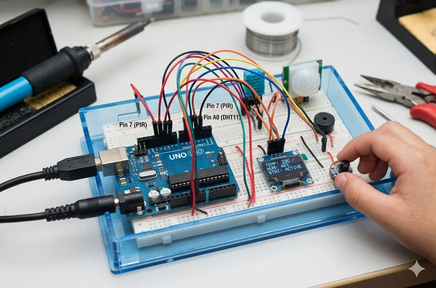 Image of arduino Ardu. UNO R3 Development Board with USB Cable | Robotics, IoT & DIY Project Micro Controller Board Electronic Hobby Kit