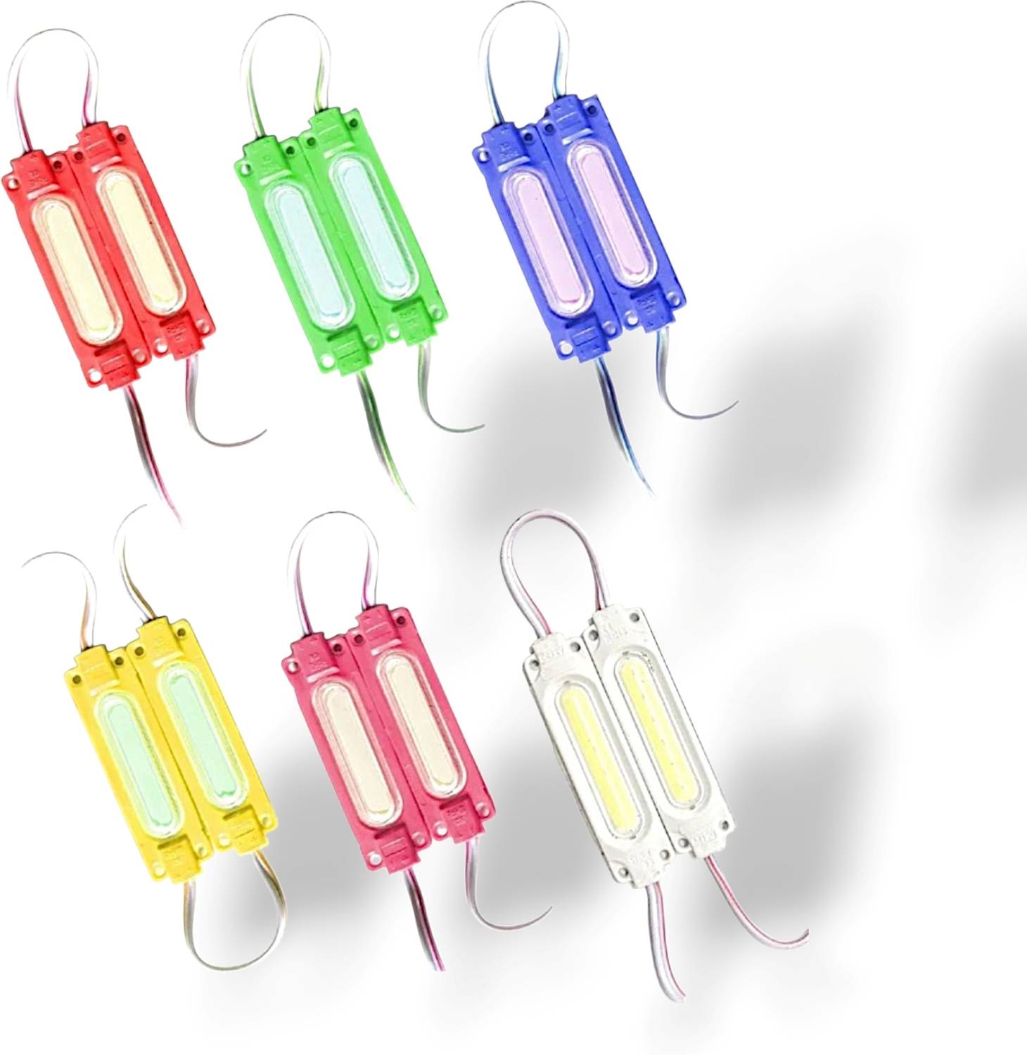 AVISRI 12 PCS 12 Volt DC Capsule LED Red Blue Green Yellow White Pink 2 pics each LED Light Electronic Hobby Kit