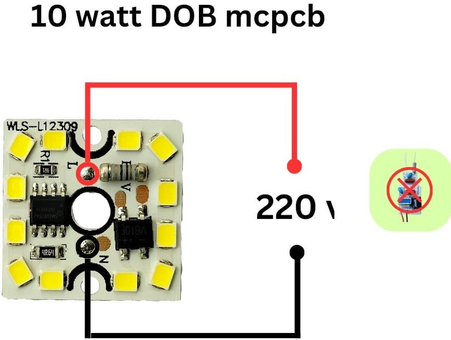 Image of HouseOfCommon ( 100) 9 WATT GAMMA DOB MCPCB (white light)-EHK187 Electronic Components Electronic Hobby Kit