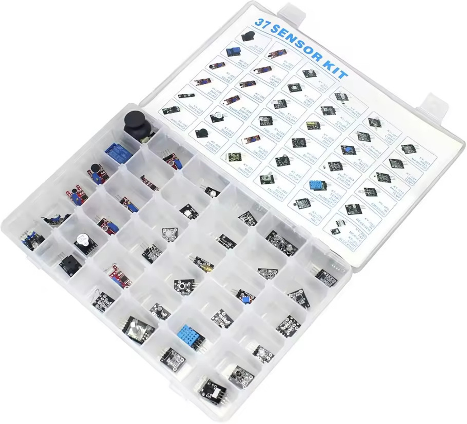 Image of SG Flash PREMIUM 37 in 1 Sensor Kit Compatible with Arduino | Ultimate Sensor Module kit Electronic Components Electronic Hobby Kit