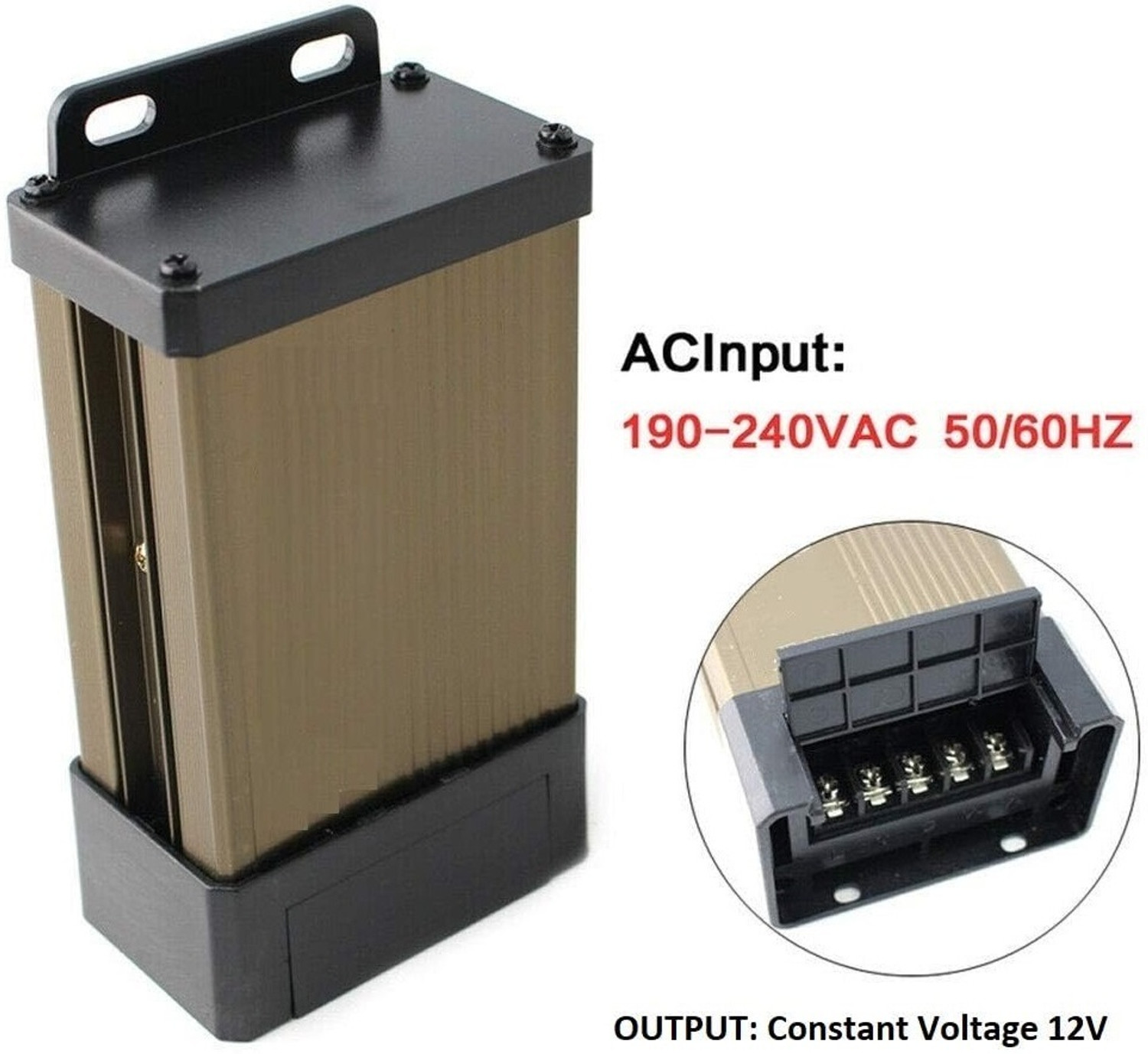 Image of SG Flash QUALITY 12V - 200Watt Raniproof 200 Watts PSU (Silver) Electronic Components Electronic Hobby Kit