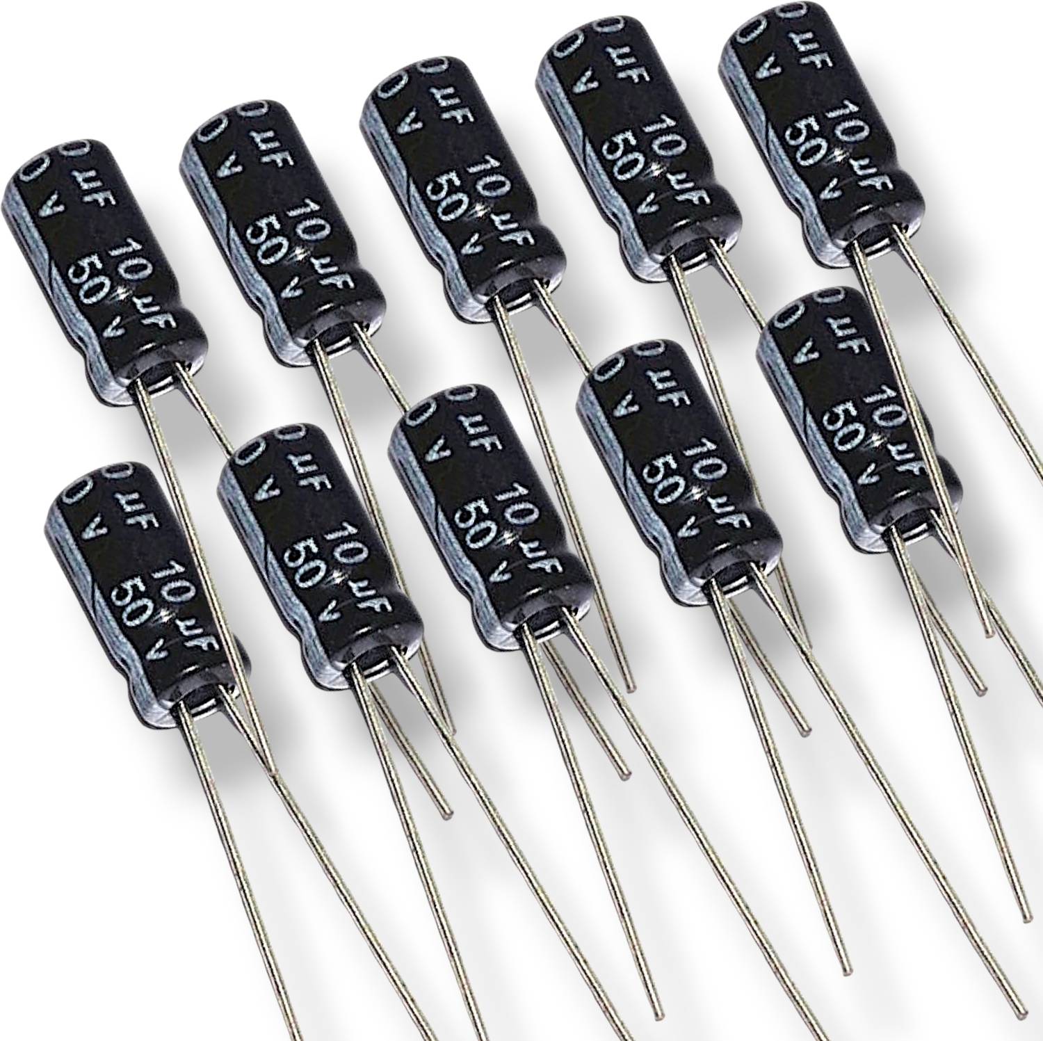 AVISRI 10 PIECES 10uF 50V 105°C electrolytic capacitor Electronic Components Electronic Hobby Kit