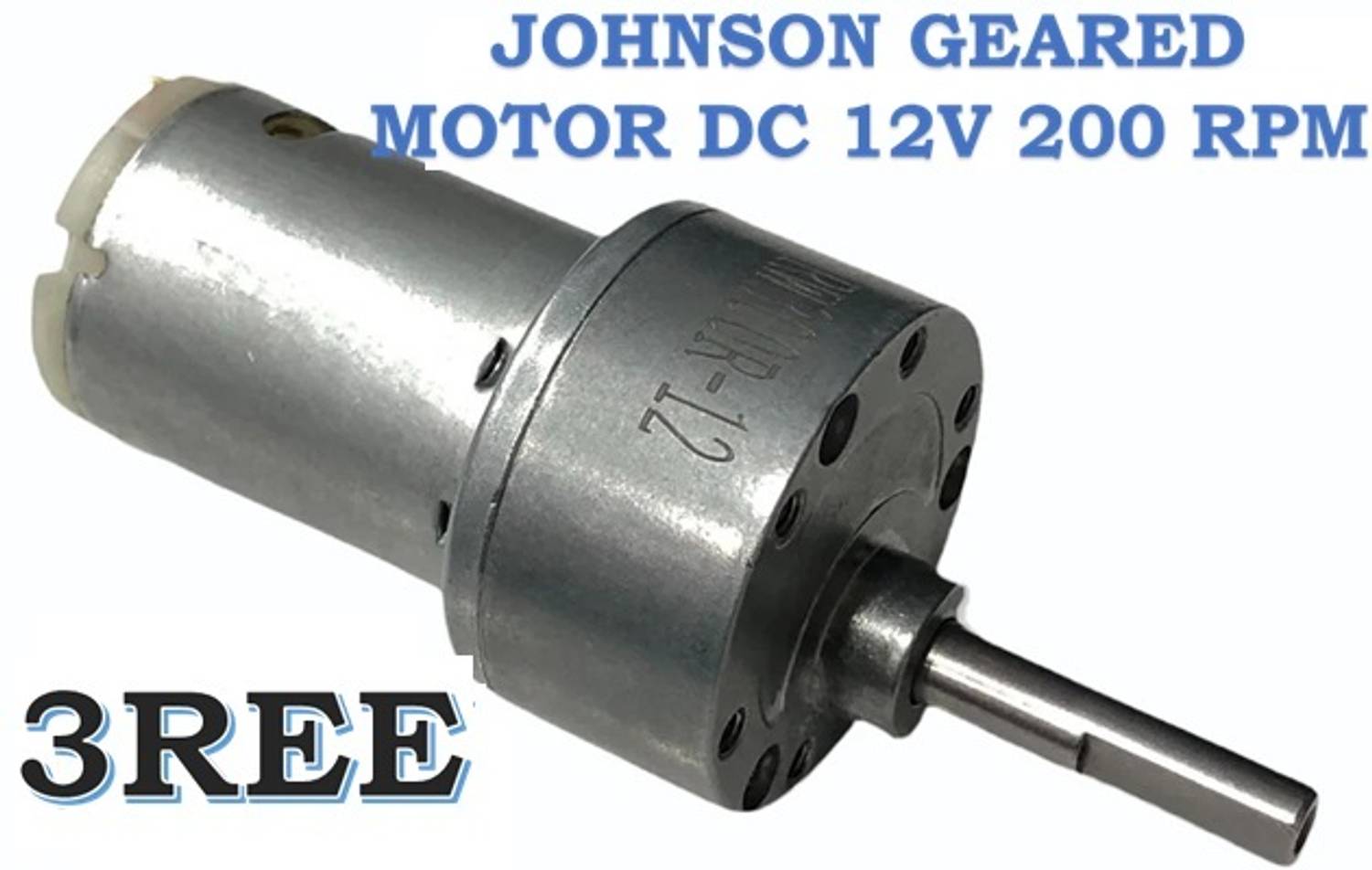 3REE 200 RPM 12V DC Johnson Geared Motor Grade-A Motor Control Electronic Hobby Kit