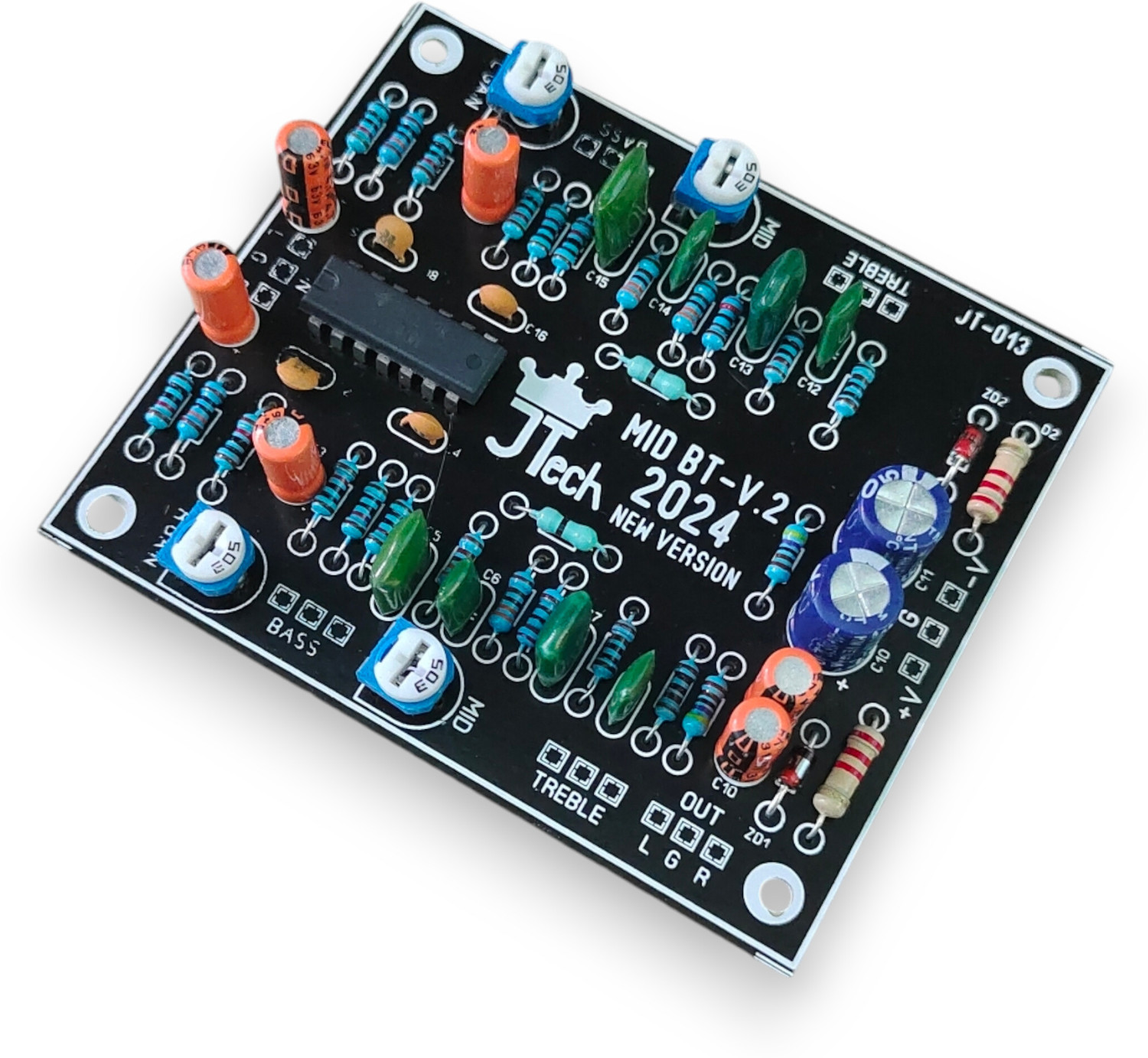 Image of JTECH Mid-BT Bass Treble Board,Voice & Music GainControl inbuilt,DC15vTo40vDual Supply Electronic Components Electronic Hobby Kit