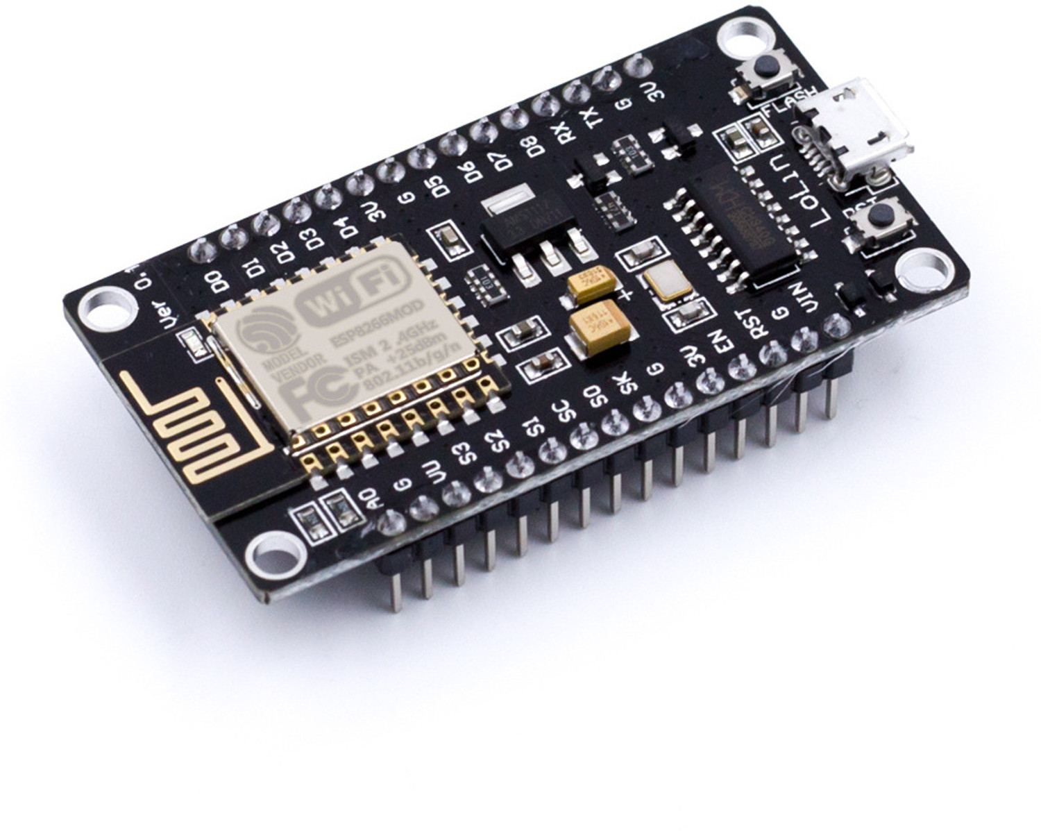 Image of ELECSYNERGY 346 NODEMCU - ESP8266 Wifi Development Board Micro Controller Board Electronic Hobby Kit