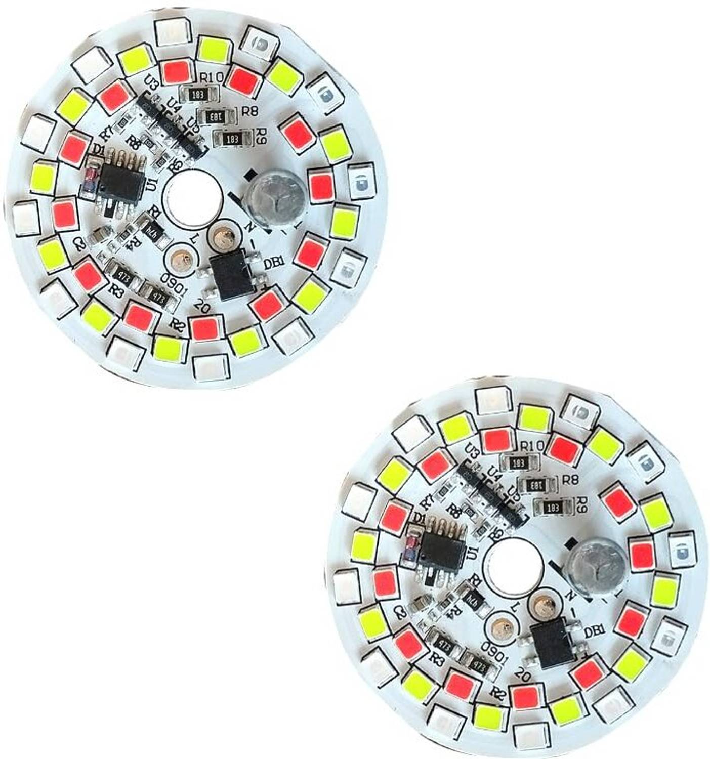 BESTLIGHT (2 Pics) 220V AC Direct On Board MCPCB RGB DOB 7 Color Changing LED Bulb Light Electronic Hobby Kit