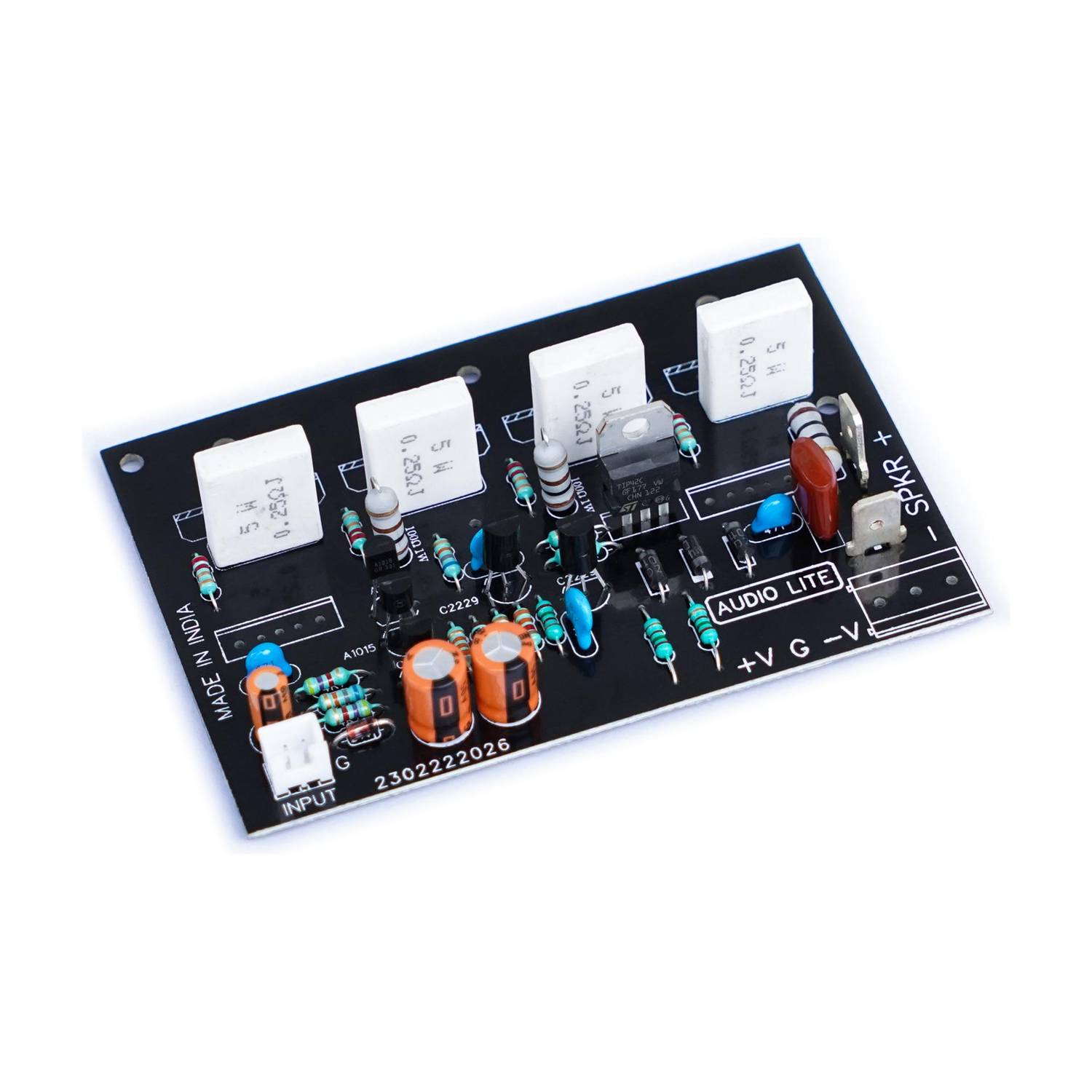AUDIO LITE 200W RMS Mono Amplifier Board for 2SC5200 + 2SA1943 (Only Driver Sec Assembled) Sound Recorder and Sound Circuit Electronic Hobby Kit