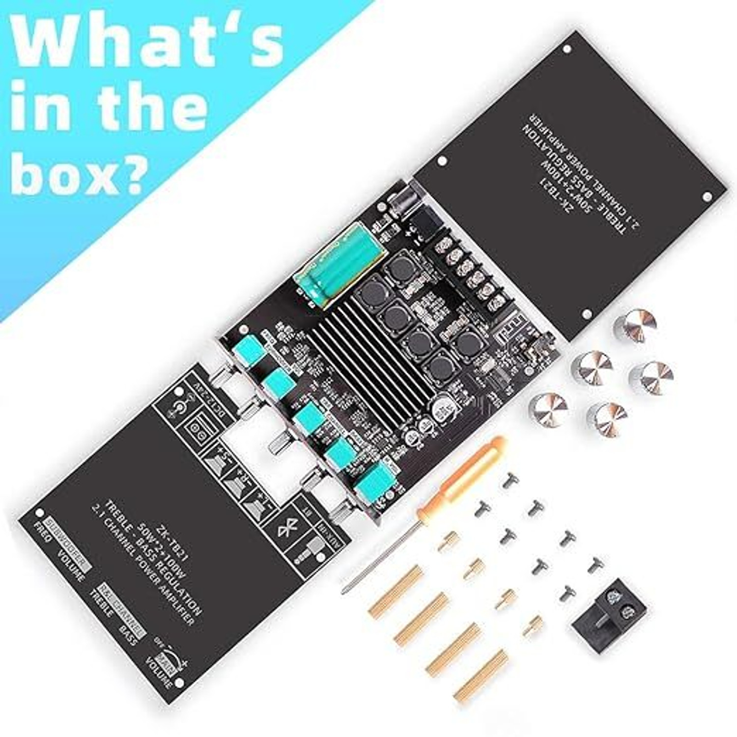 Image of weah ZK-TB21 2.1 Channel Bluetooth Amplifier Electronic Components Electronic Hobby Kit