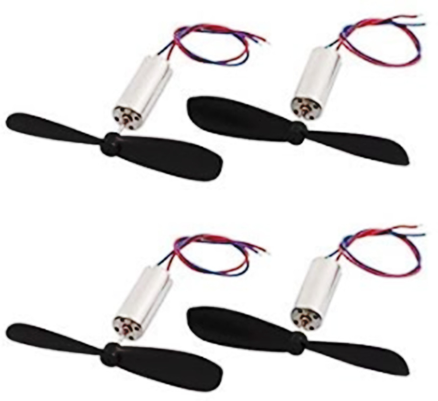 Image of SixOhms 4Pcs 3.7V DC 716 Micro Coreless Motors with 30mm Propellers - DIY Kit Electronic Components Electronic Hobby Kit