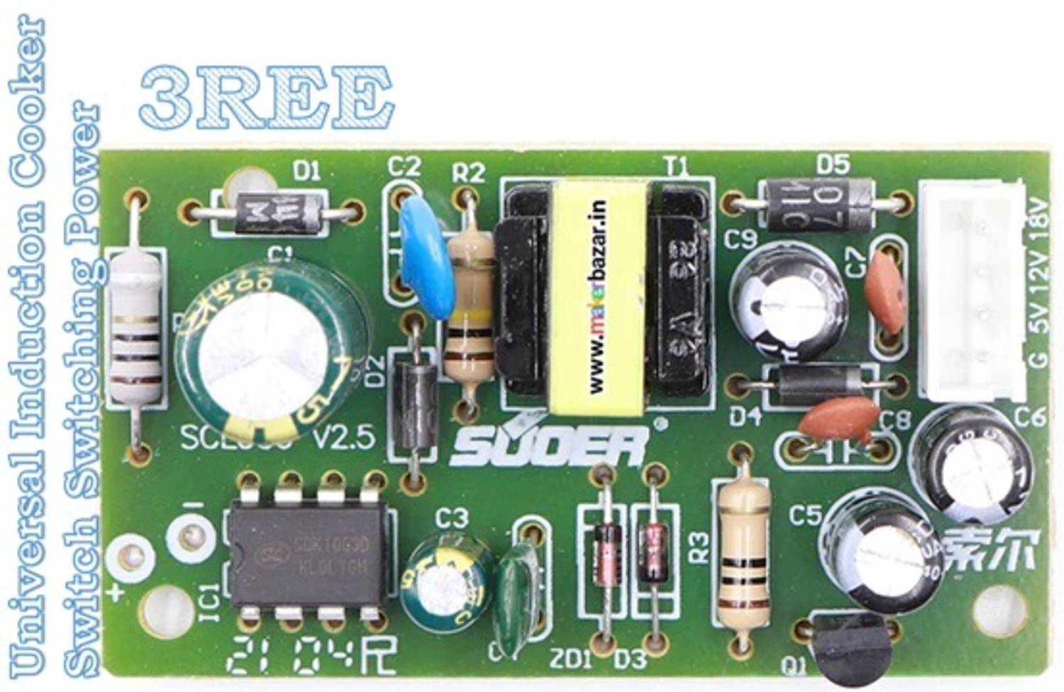 3REE HIGH QULITY 5V/12V/18V Universal Induction Cooker Switch Switching Power Supply Electronic Components Electronic Hobby Kit