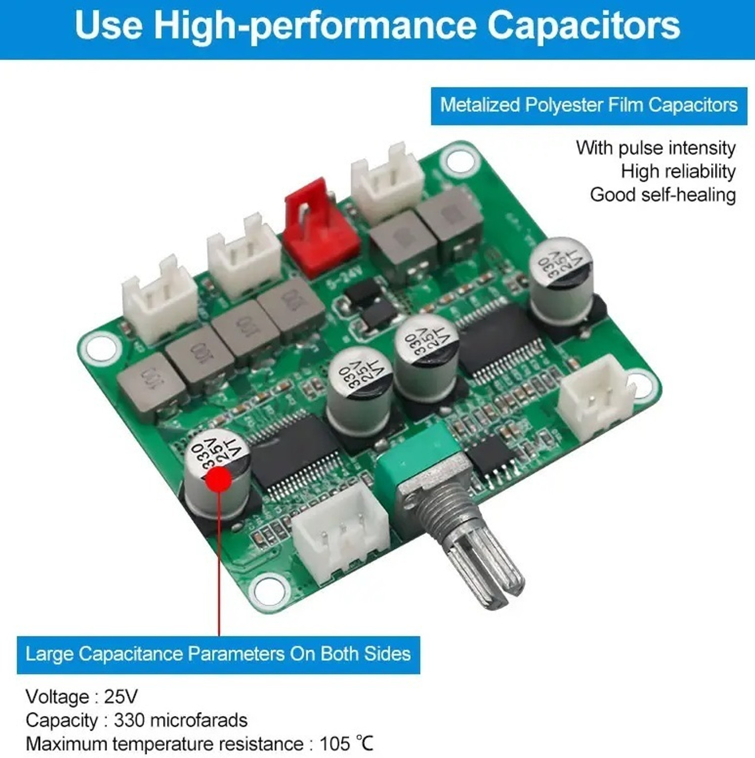 Image of SG Flash HIGH QUALITY 12 24V 2x50+100W 2.1 Digital Amplifiers Audio Speaker Board TPA3118 Power Supply Electronic Hobby Kit