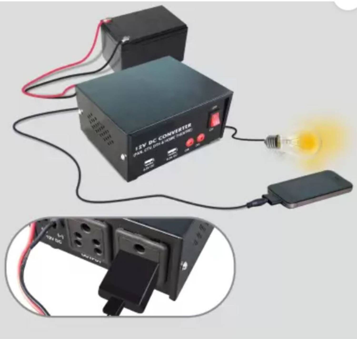 TechSupreme 12V DC to AC Converter 200W Kit - Image 2