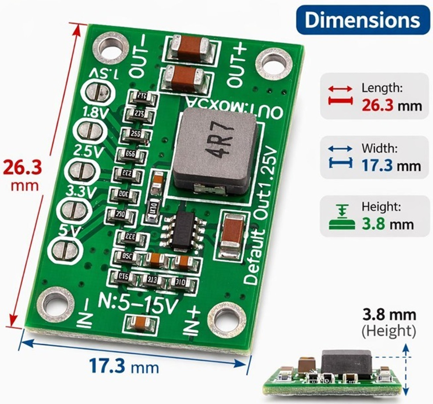 Image of SG Flash PACK OF 3 CA-1235 Adjustable Stepdown Power Module Electronic Components Electronic Hobby Kit