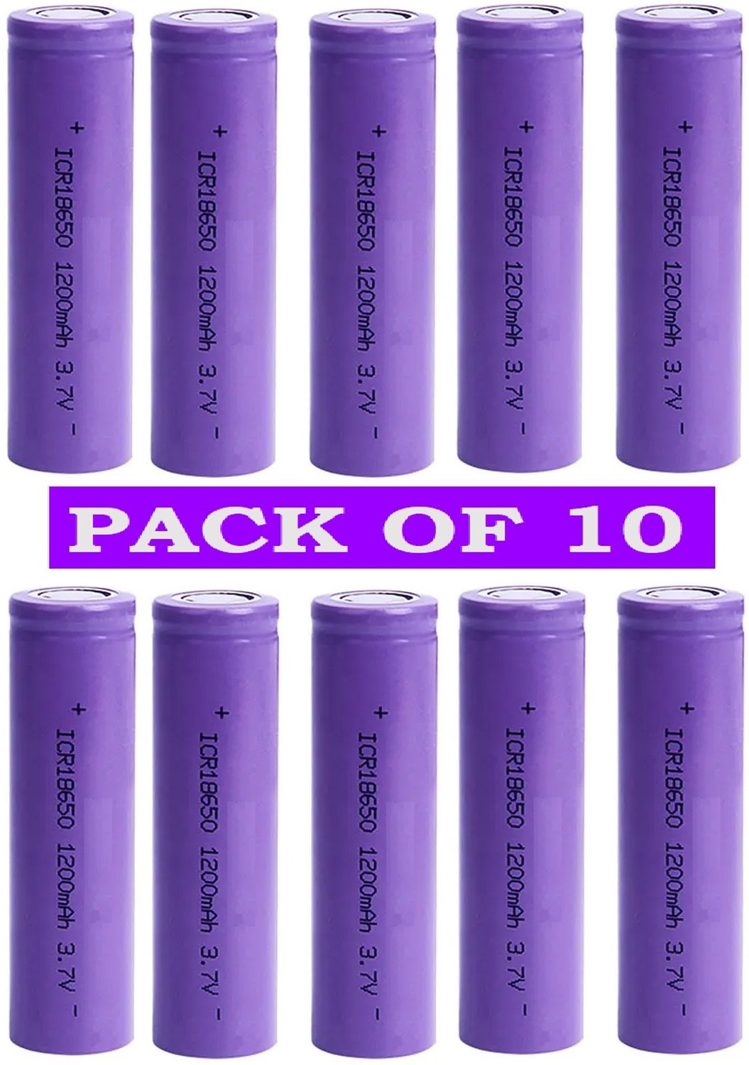 Image of SG Flash 10 PCS 18650 Li-ion Rechargeable 1200mAh Lithium 3.7V Alternative Energy Electronic Hobby Kit