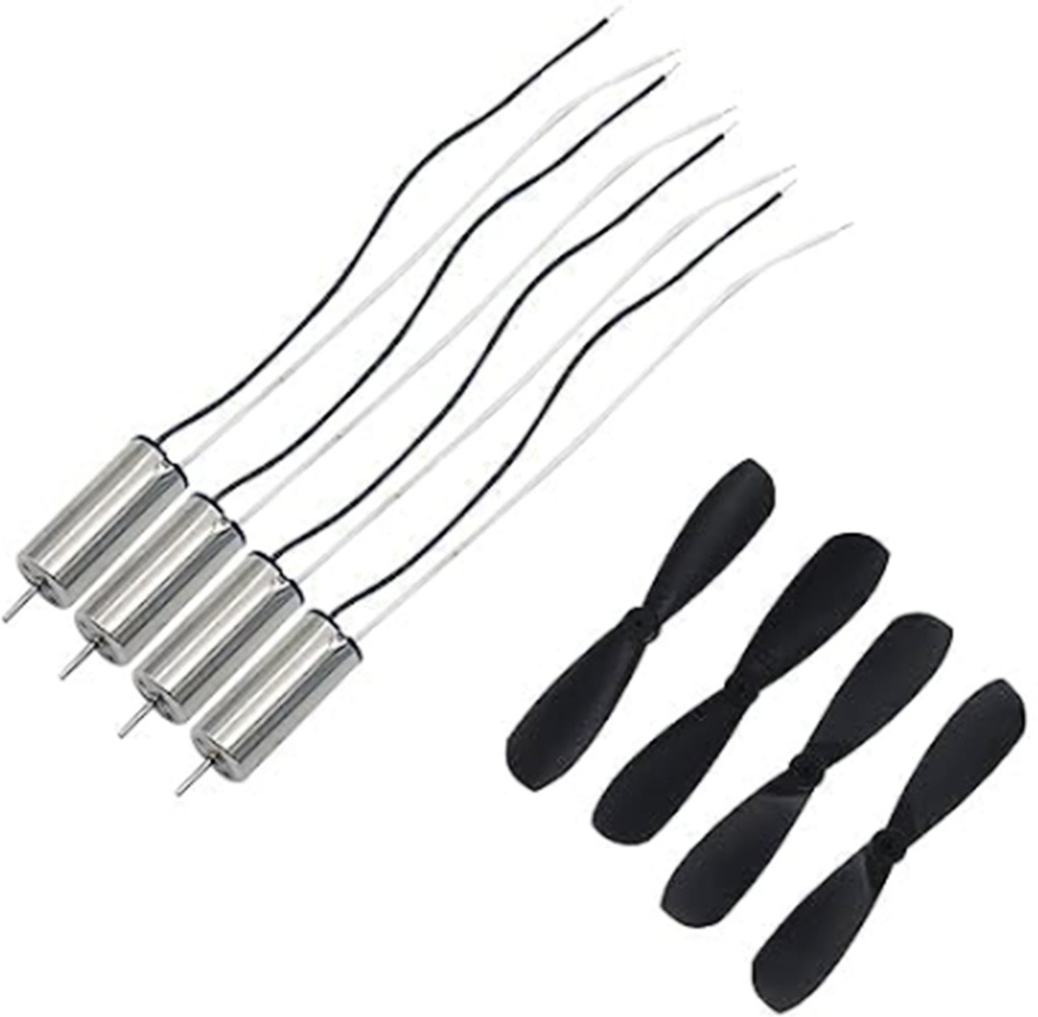 Image of SixOhms 4Pcs 3.7V DC 716 Micro Coreless Motors with 30mm Propellers - DIY Kit Electronic Components Electronic Hobby Kit