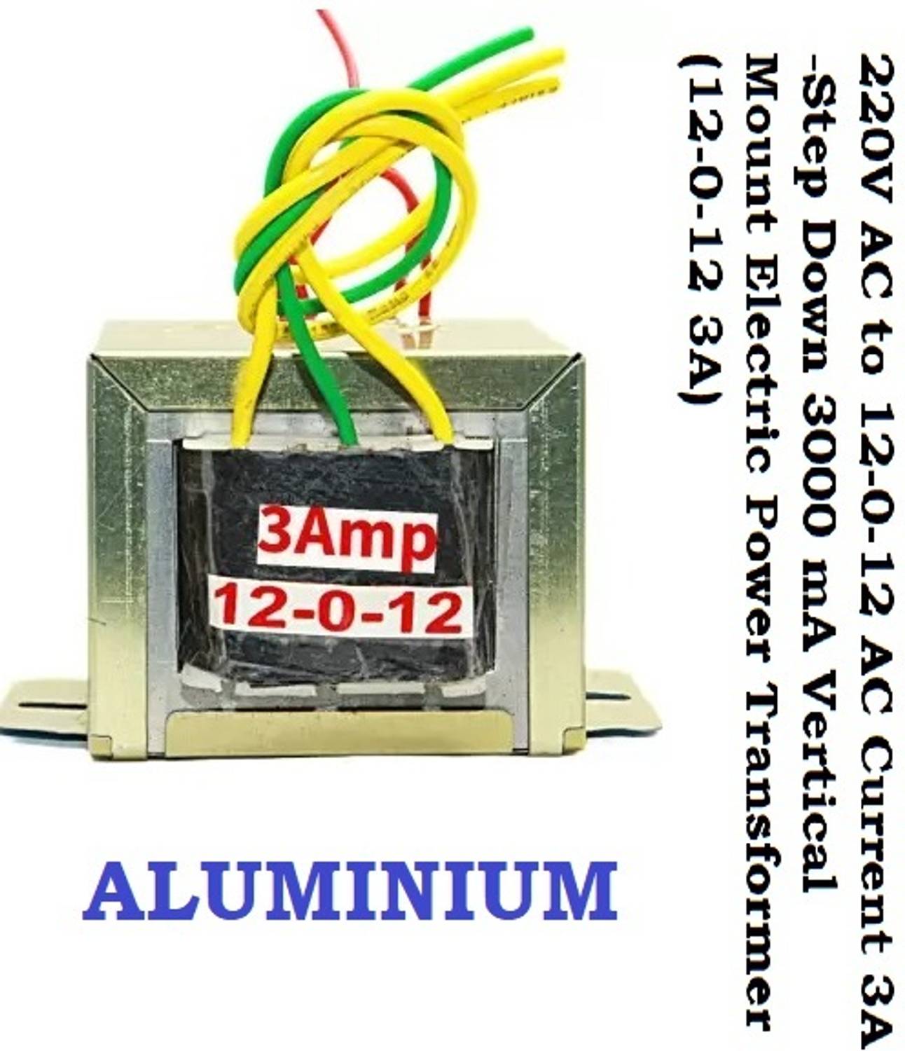 3REE PREMIUM QUALITY 220V AC to 12-0-12 AC Current 3A -Step Down Power Transformer Electronic Components Electronic Hobby Kit