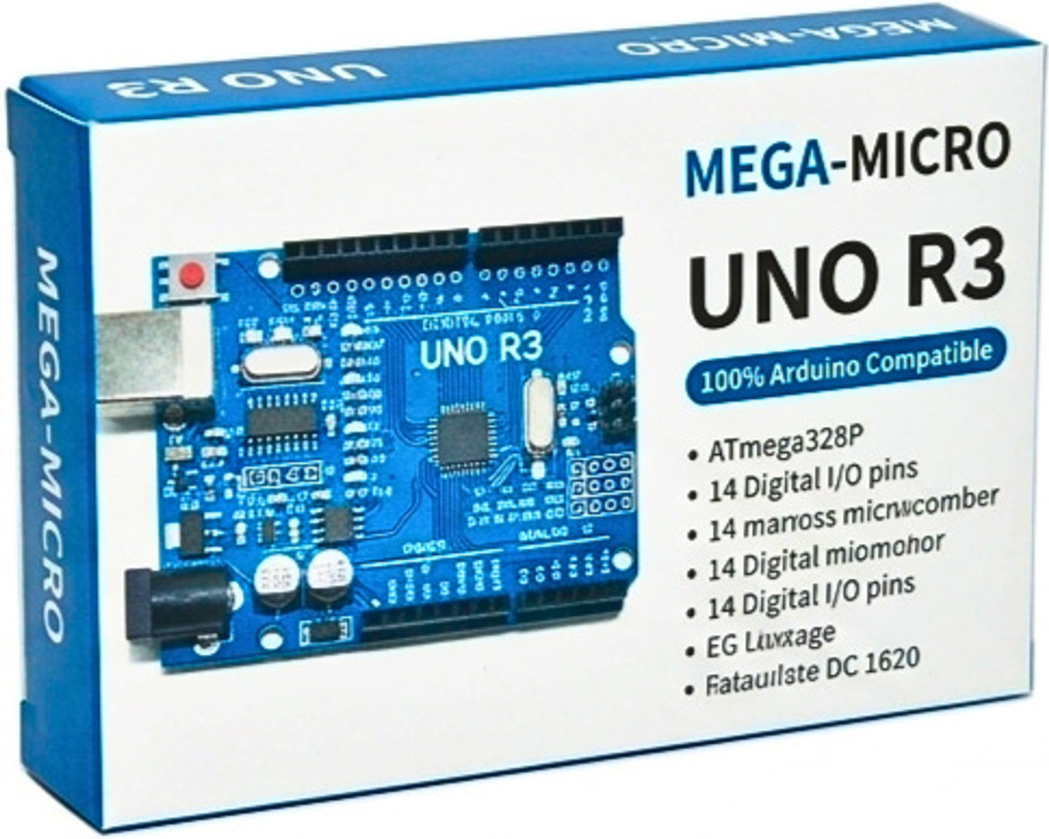 Image of arduino Ardu. UNO R3 Development Board with USB Cable | Robotics, IoT & DIY Project Micro Controller Board Electronic Hobby Kit