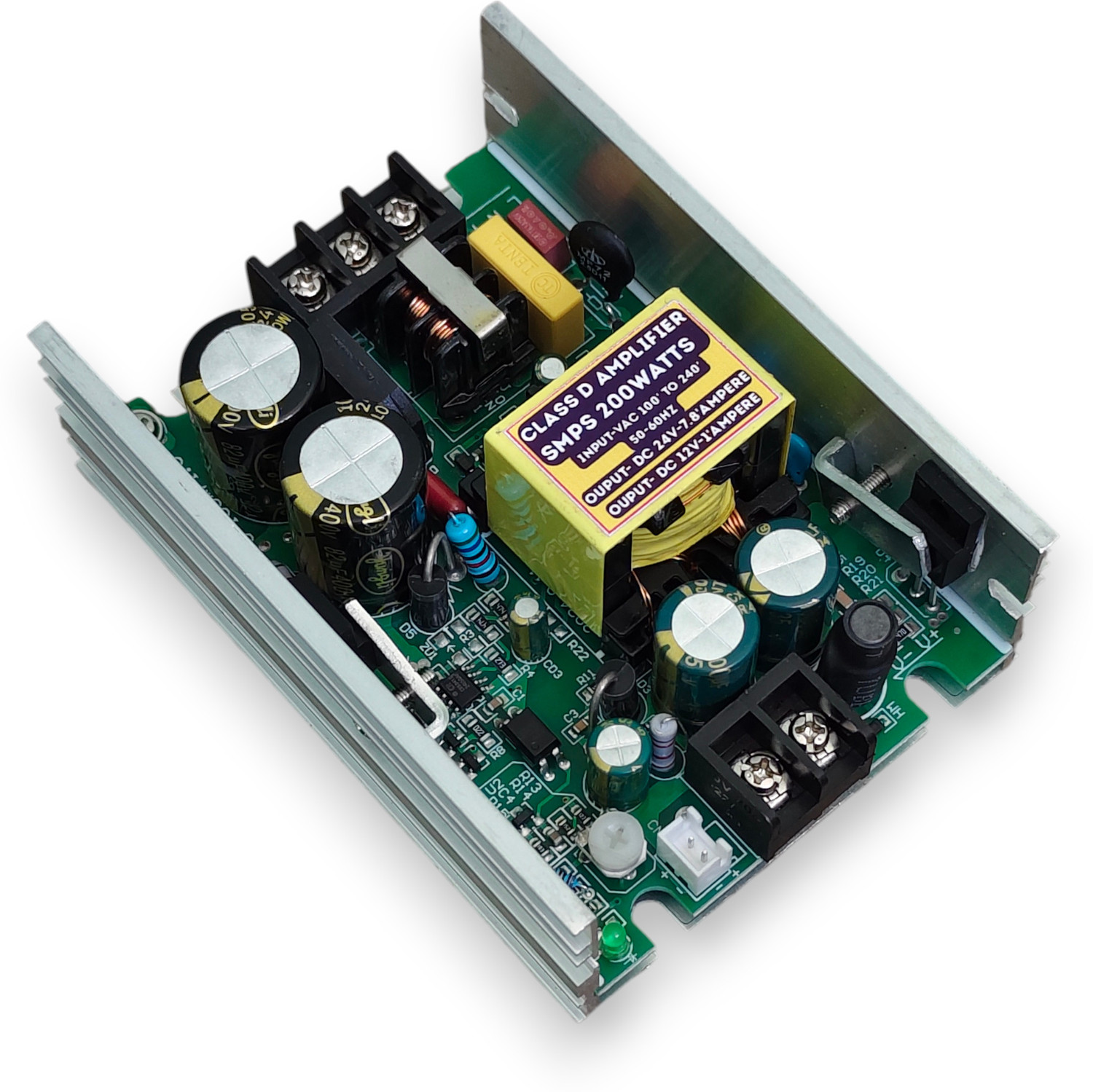 Image of VAVESONIC Class D Amplifier 200W SMPS Power Supply AC to DC Dual Output 24V 7.8A + 12V 1A Power Supply Electronic Hobby Kit